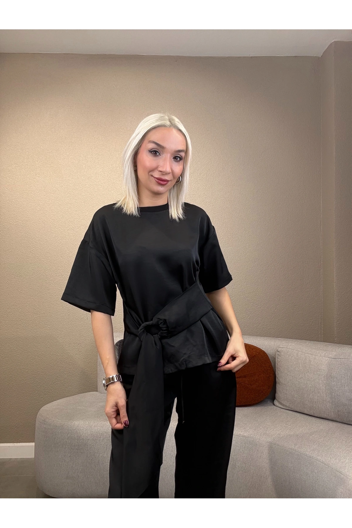 İpekyol Wide Leg Fit Saten Pantolon IS1260003147