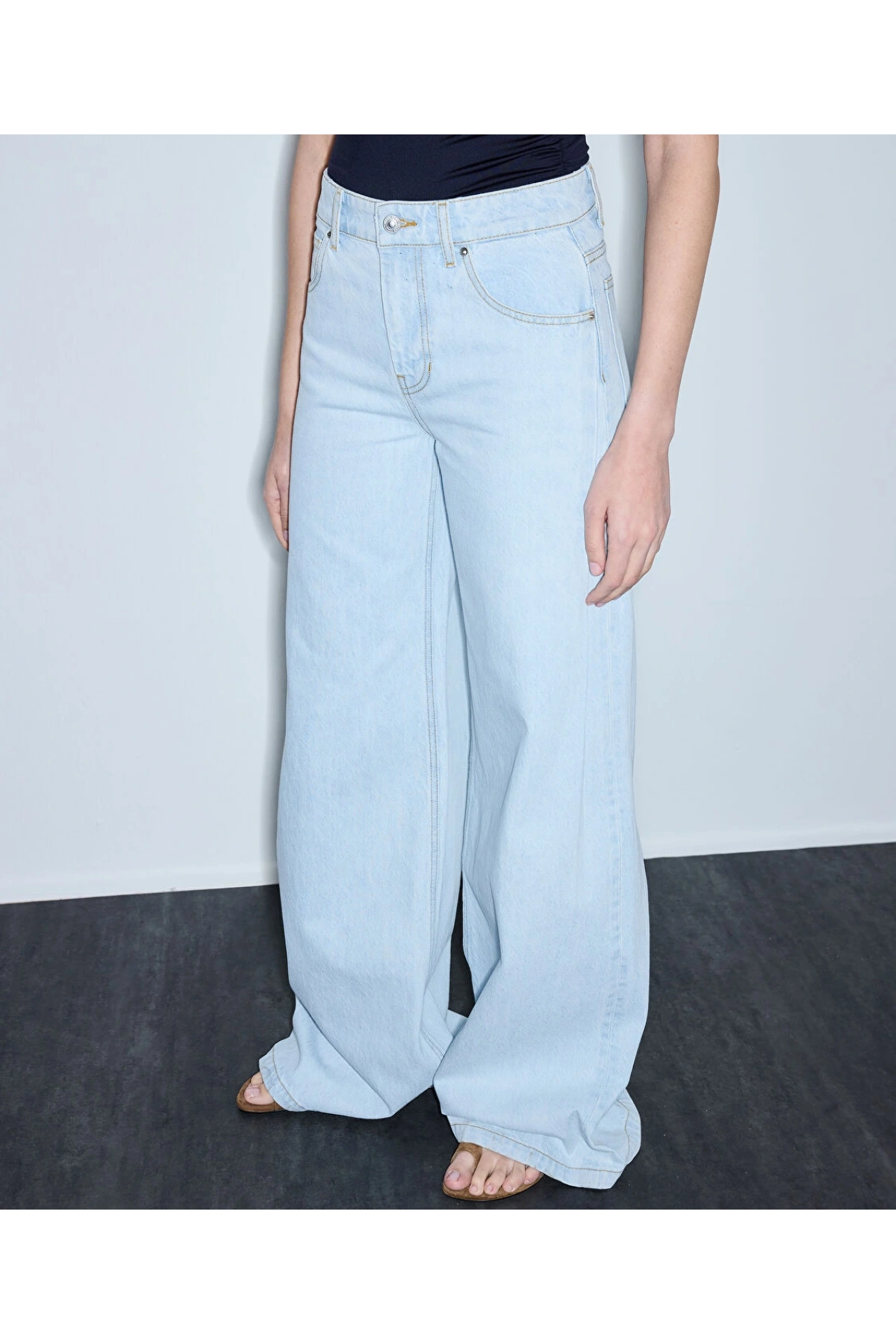 İpekyol Denim Bol Paça Jean Pantolon IS1260018041