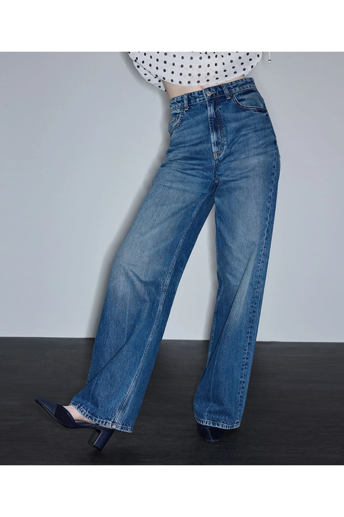 İpekyol Wide Leg Jean Pantolon IS1260018014