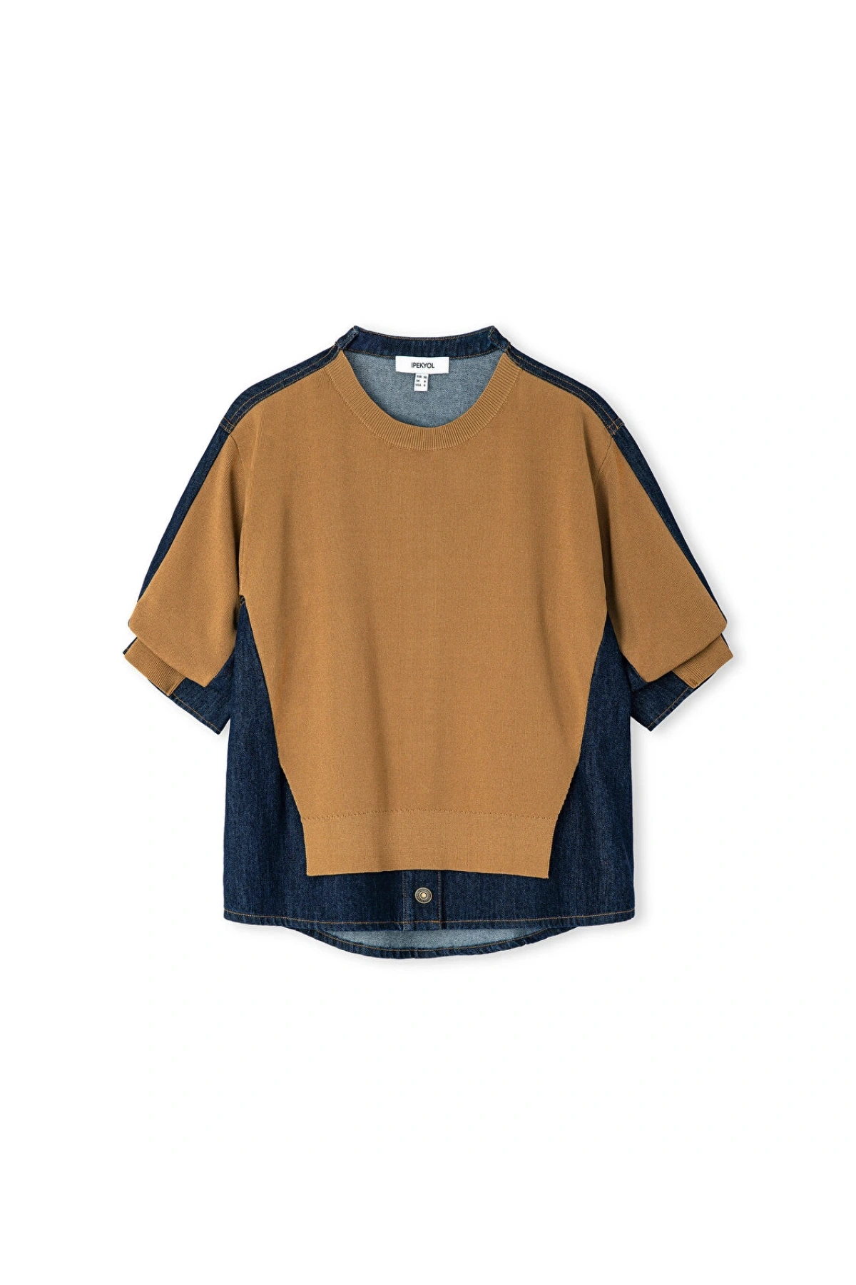 İpekyol Denim Mix Colorblock Triko IS1260050034