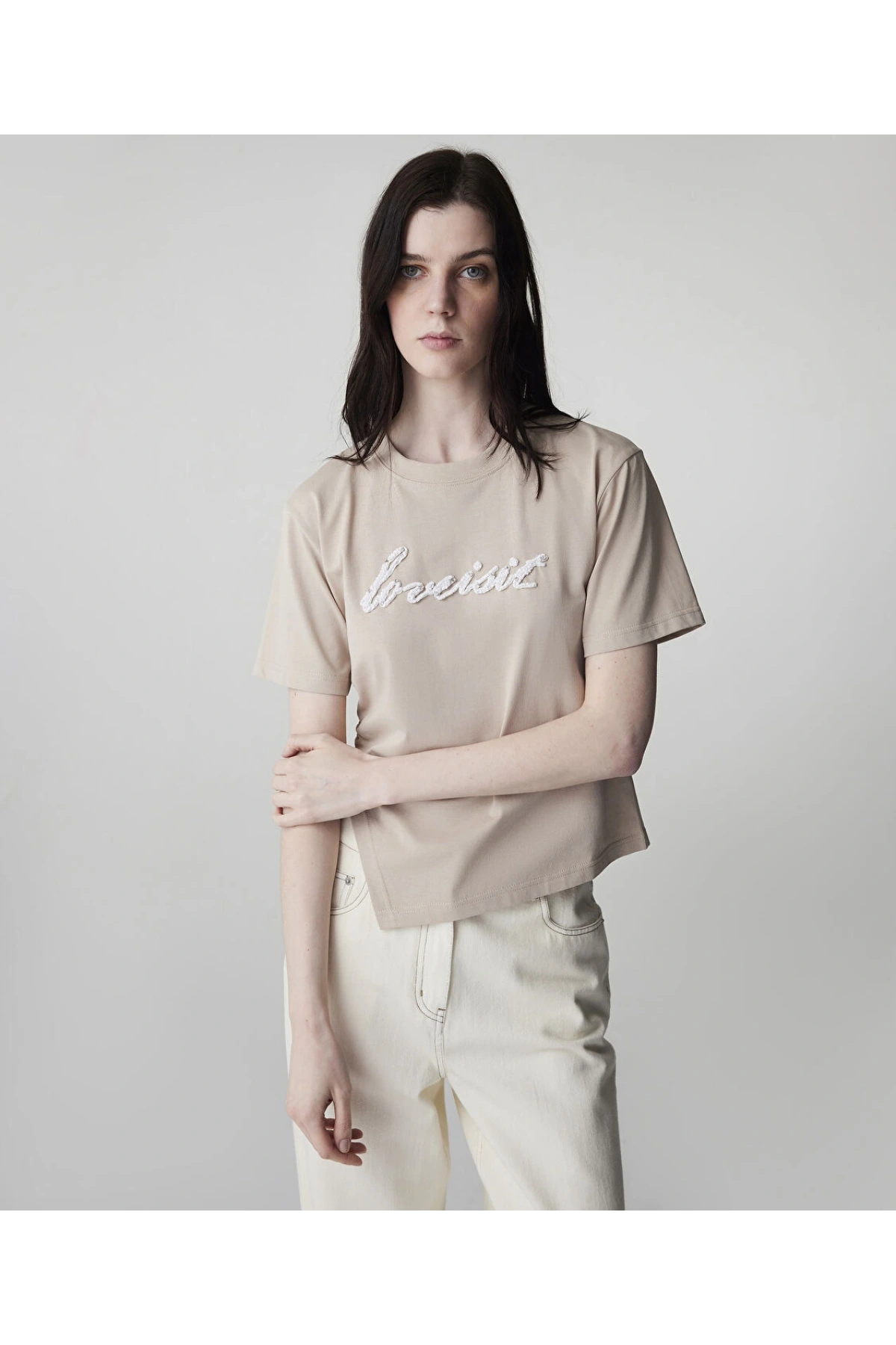 İpekyol Slogan Aplikeli T-Shirt IS1260070045