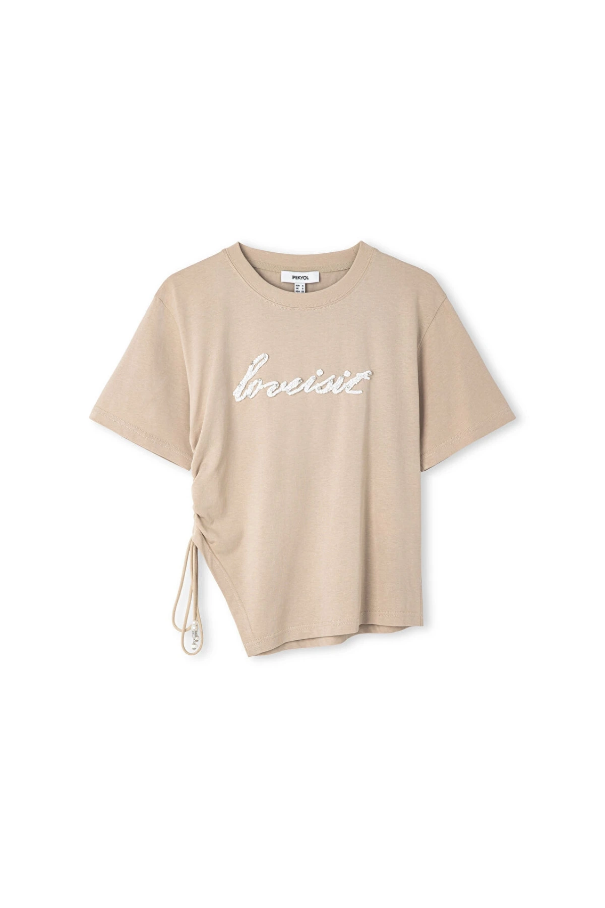 İpekyol Slogan Aplikeli T-Shirt IS1260070045