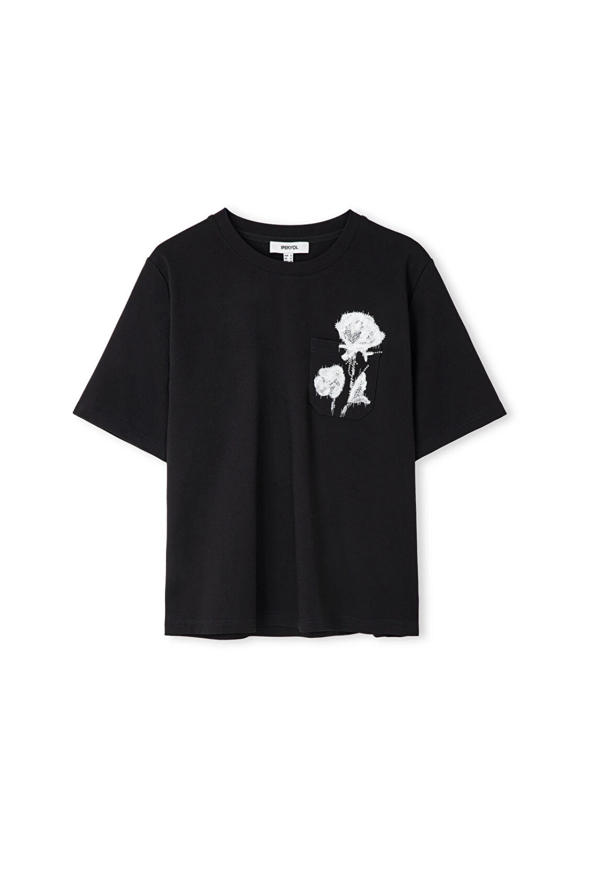 İpekyol Üç Boyutlu Nakışlı T-Shirt IS1260070105