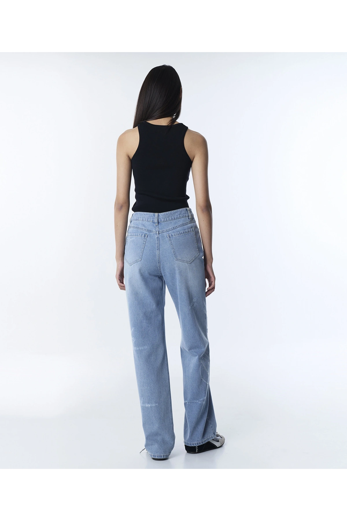 Twist Slogan ve Hotfix Baskılı Jean Pantolon TS1260018008