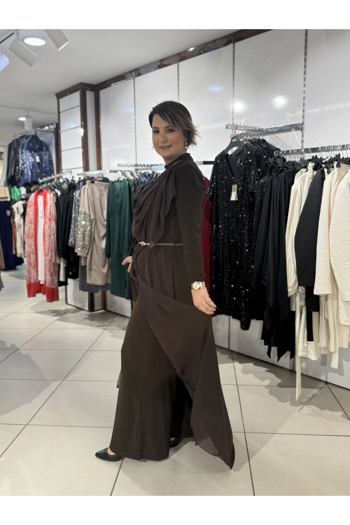 Ahsen Broş Tül Detaylı Tulum 26YELB8754