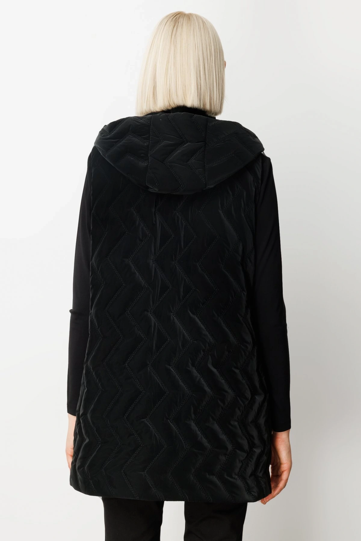 Ekol Aksesuar Detaylı Kadın Siyah Şişme Yelek 08583