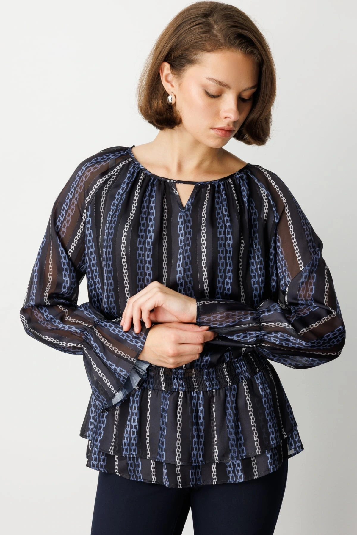 Ekol Beli Lastikli Balkon Kol Bluz 03065