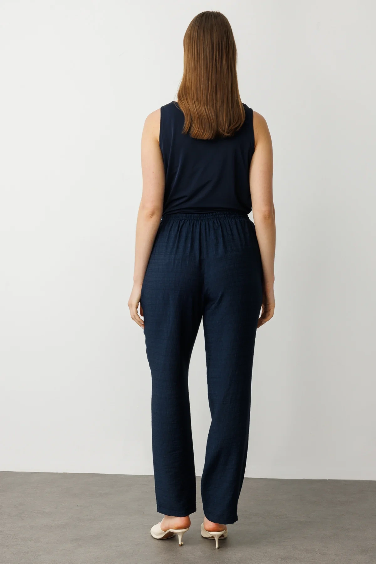 Ekol Beli Lastikli Bol Paça Pantolon 07584