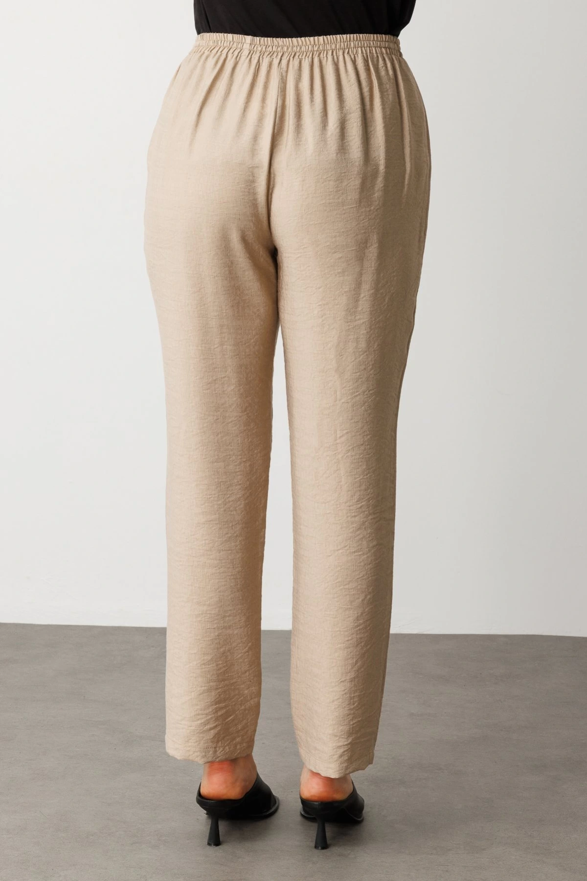 Ekol Beli Lastikli Bol Paça Pantolon 07584