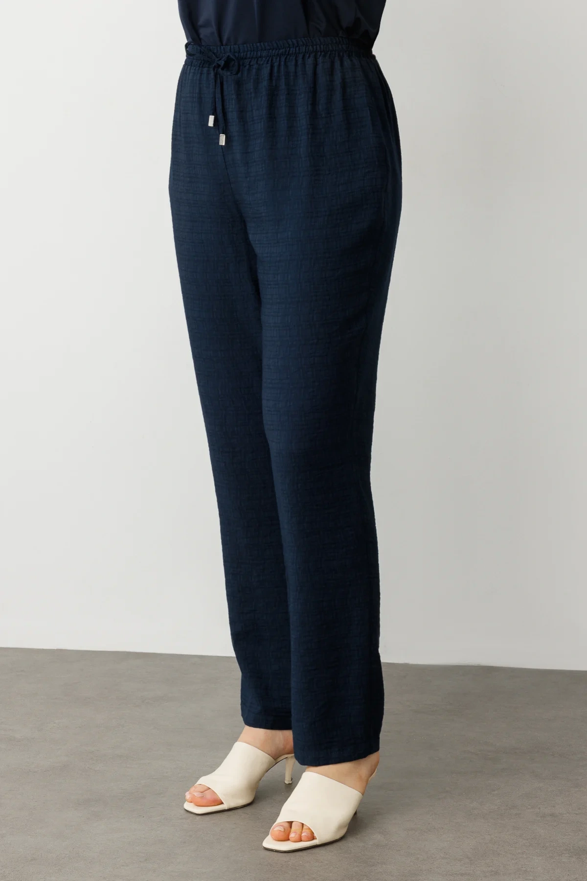 Ekol Beli Lastikli Bol Paça Pantolon 07584