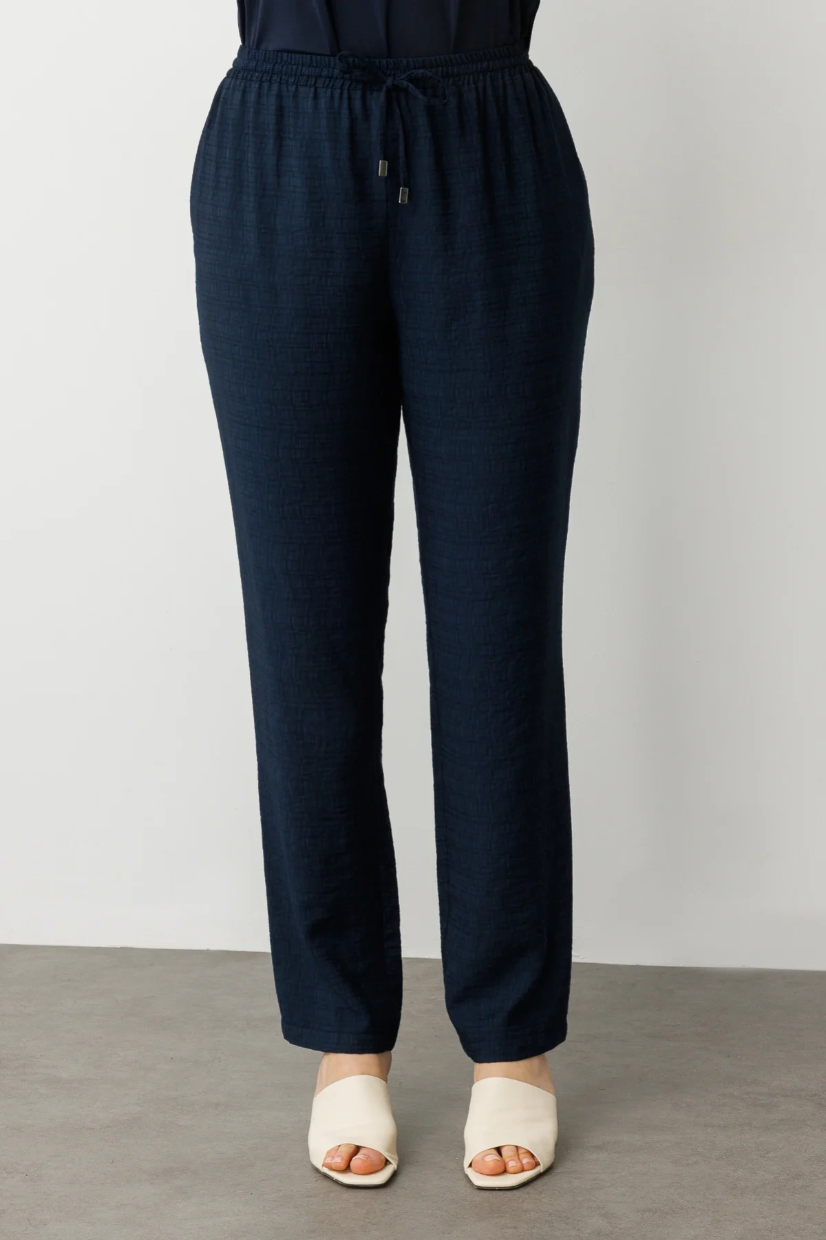 Ekol Beli Lastikli Bol Paça Pantolon 07584