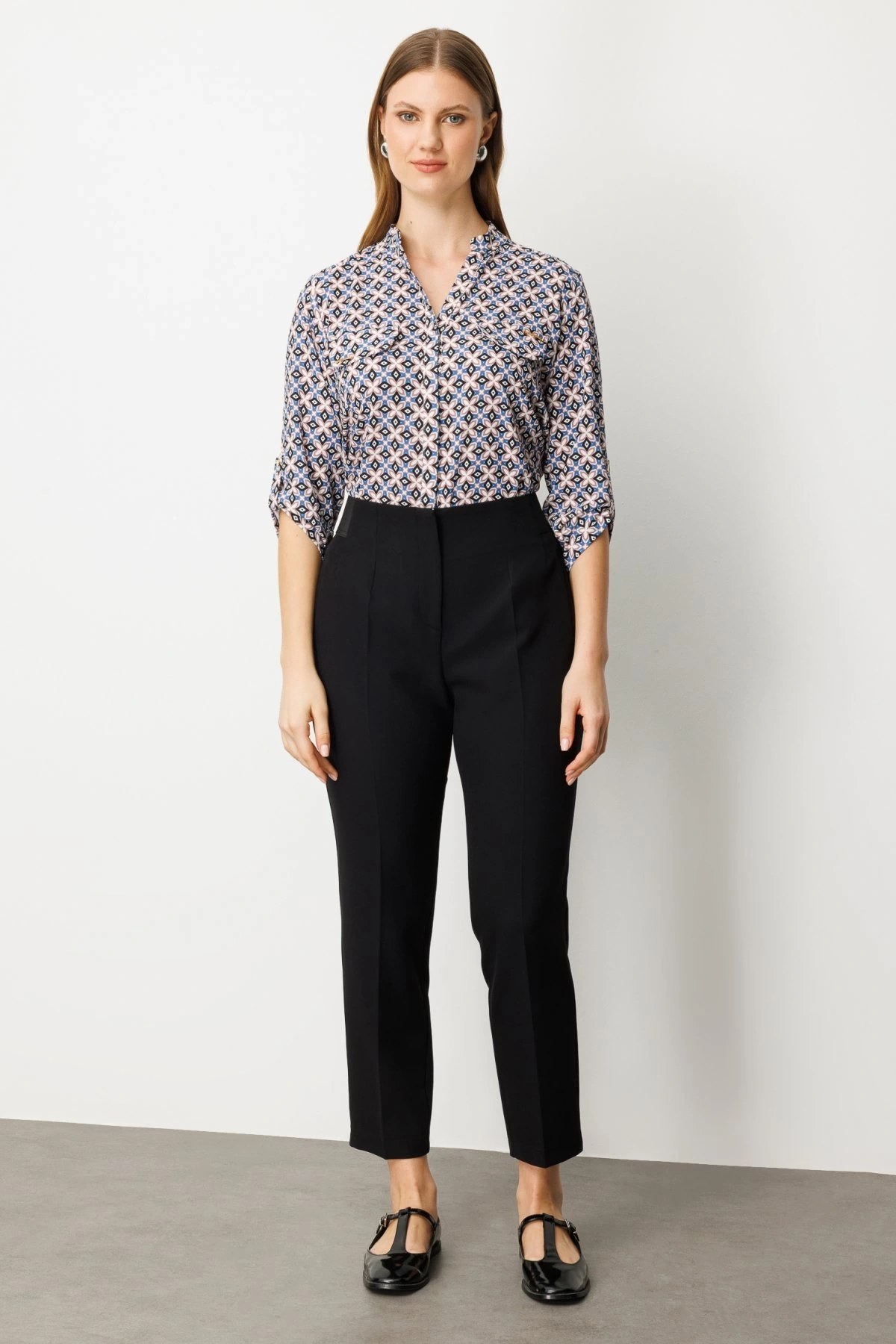 Ekol Beli Lastikli Boru Paça Pantolon 01111