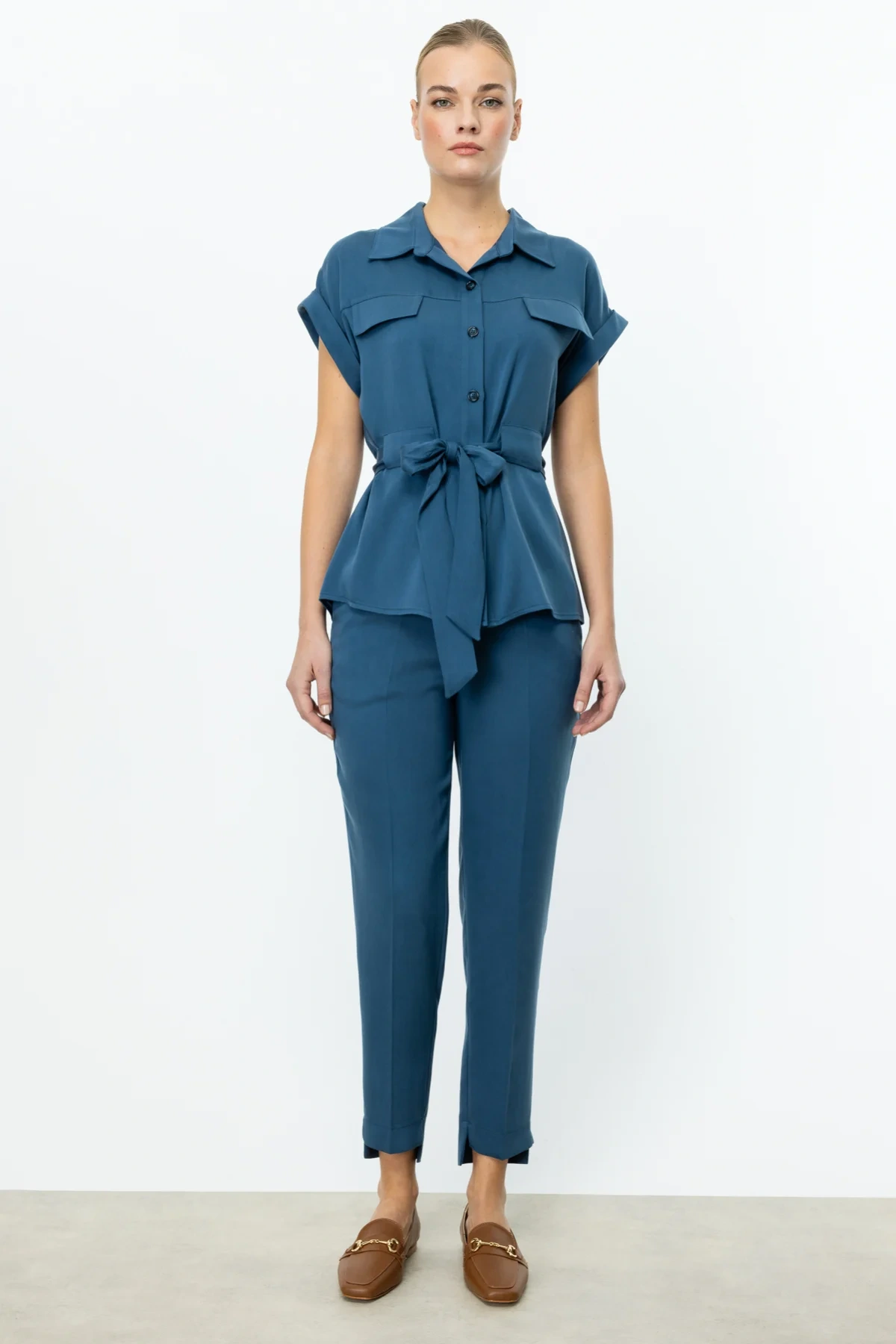 Ekol Beli Lastikli Boru Paça Pantolon 03324