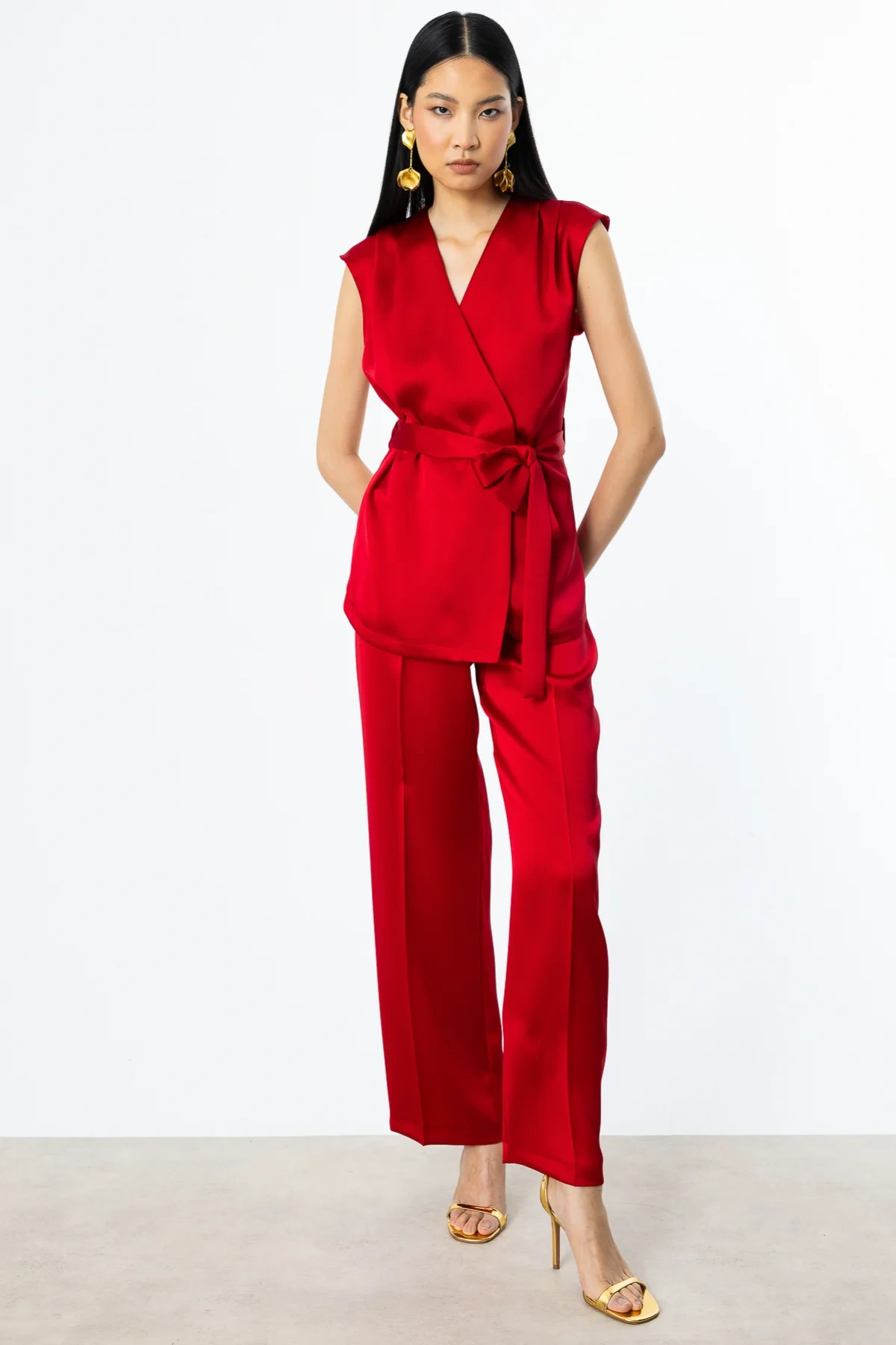 Ekol Beli Lastikli Kumaş Pantolon 04160