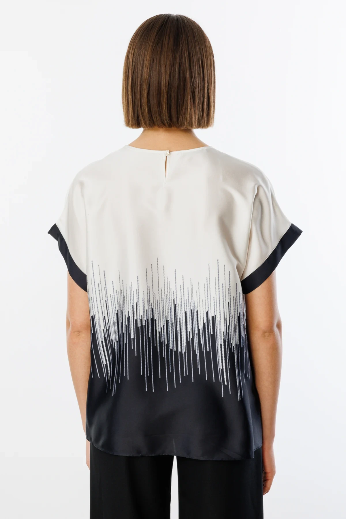 Ekol Çift Renk Saten Bluz 03106