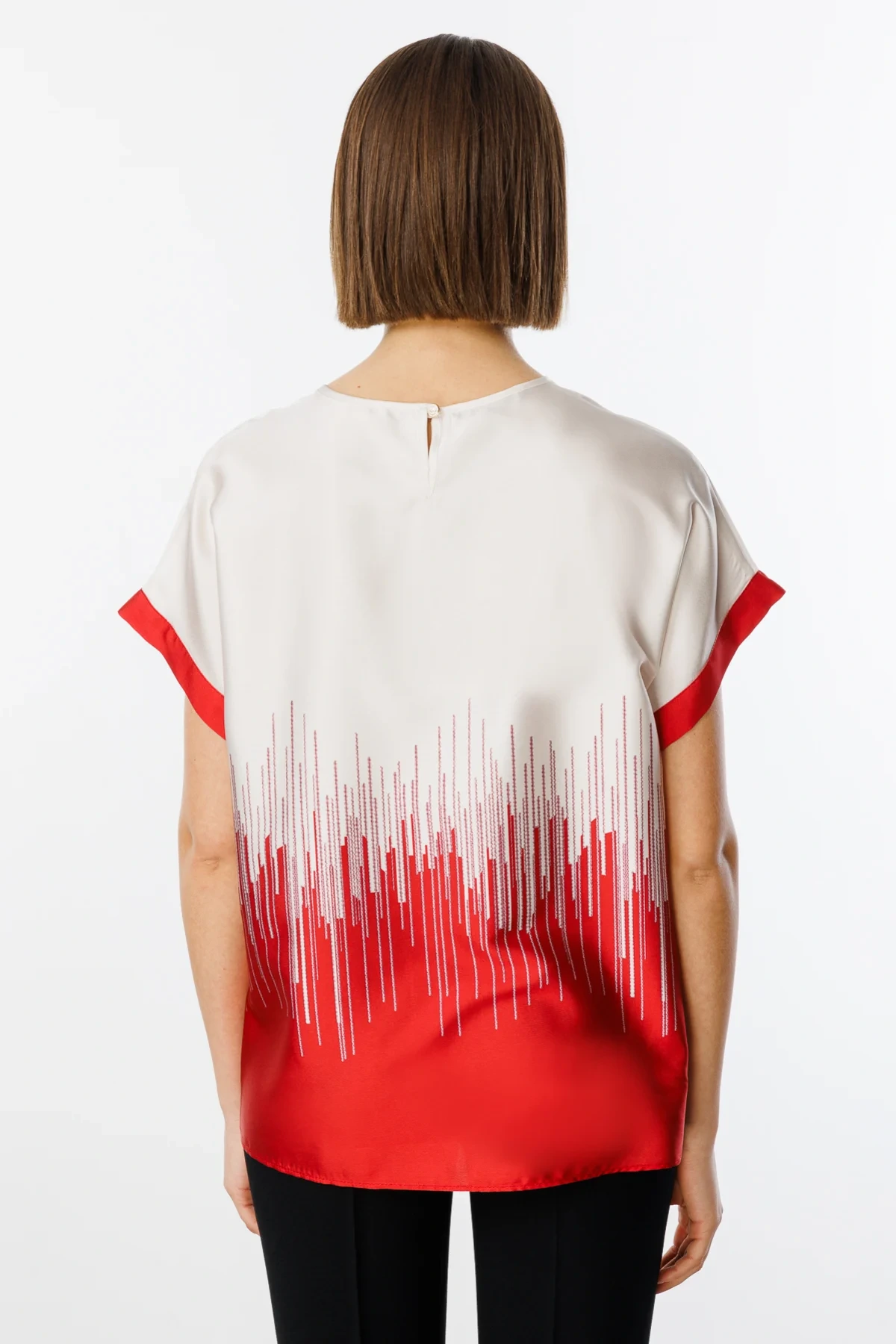 Ekol Çift Renk Saten Bluz 03106