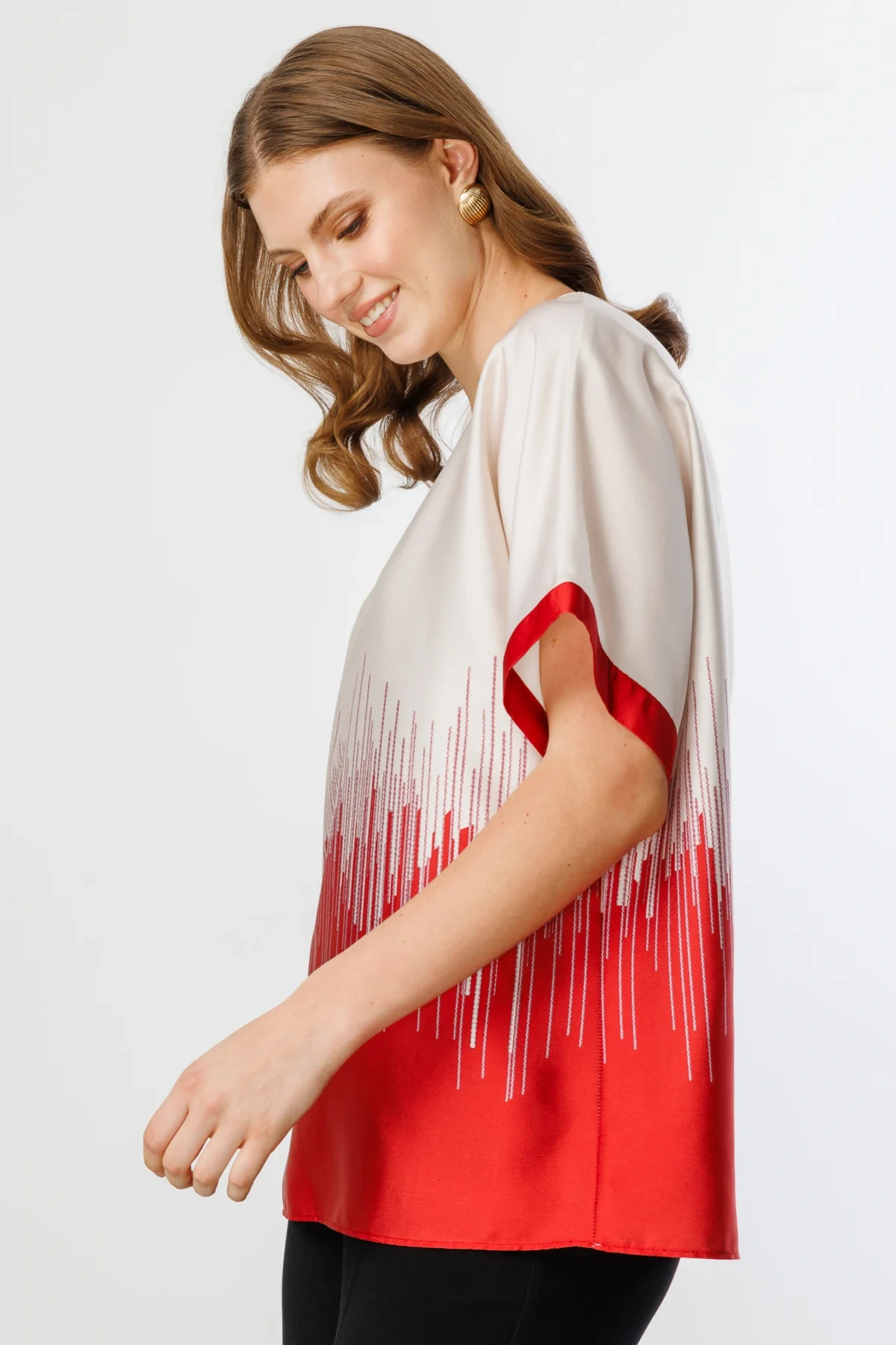 Ekol Çift Renk Saten Bluz 03606