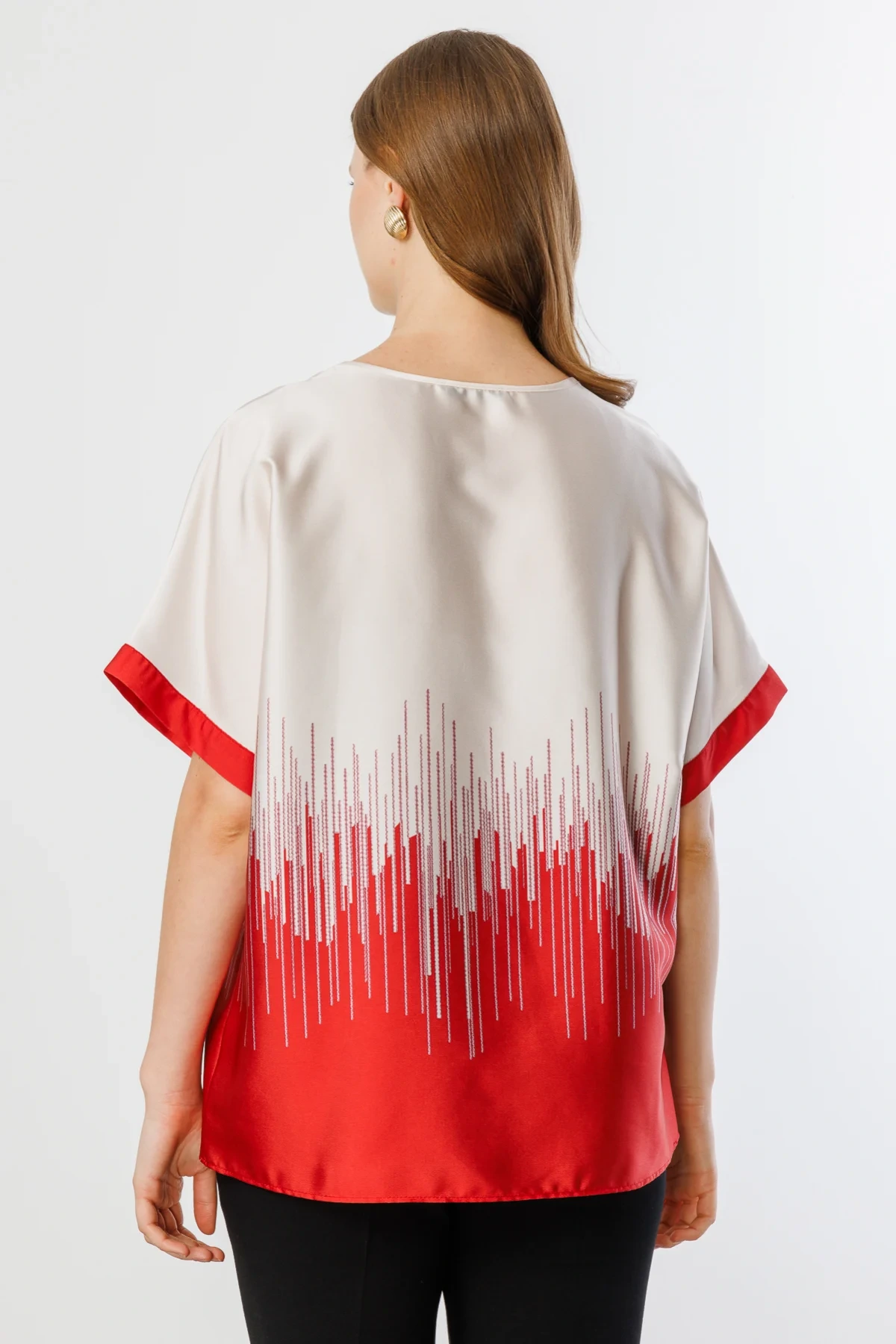 Ekol Çift Renk Saten Bluz 03606