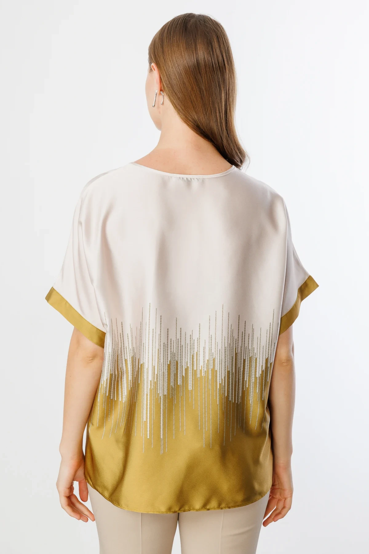 Ekol Çift Renk Saten Bluz 03606