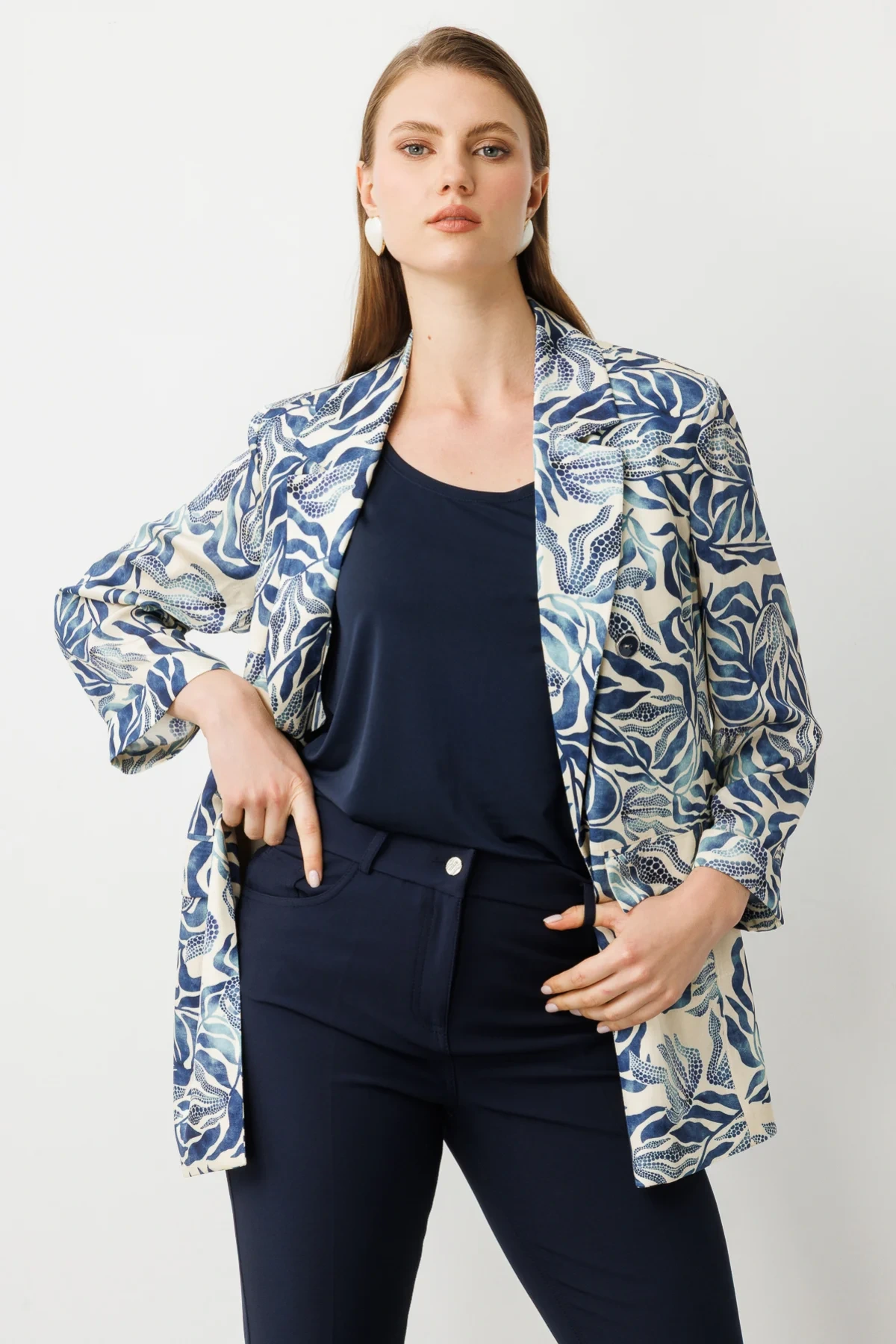 Ekol Desenli Ceket 04566