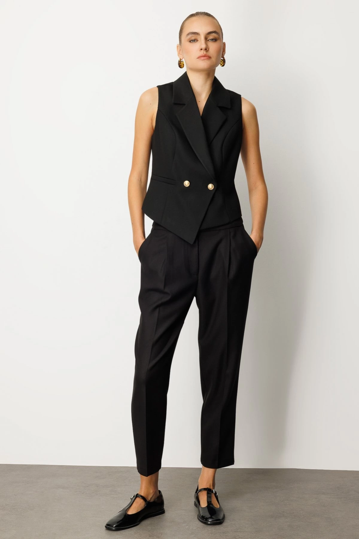 Ekol Desenli Kumaş Pantolon 05055