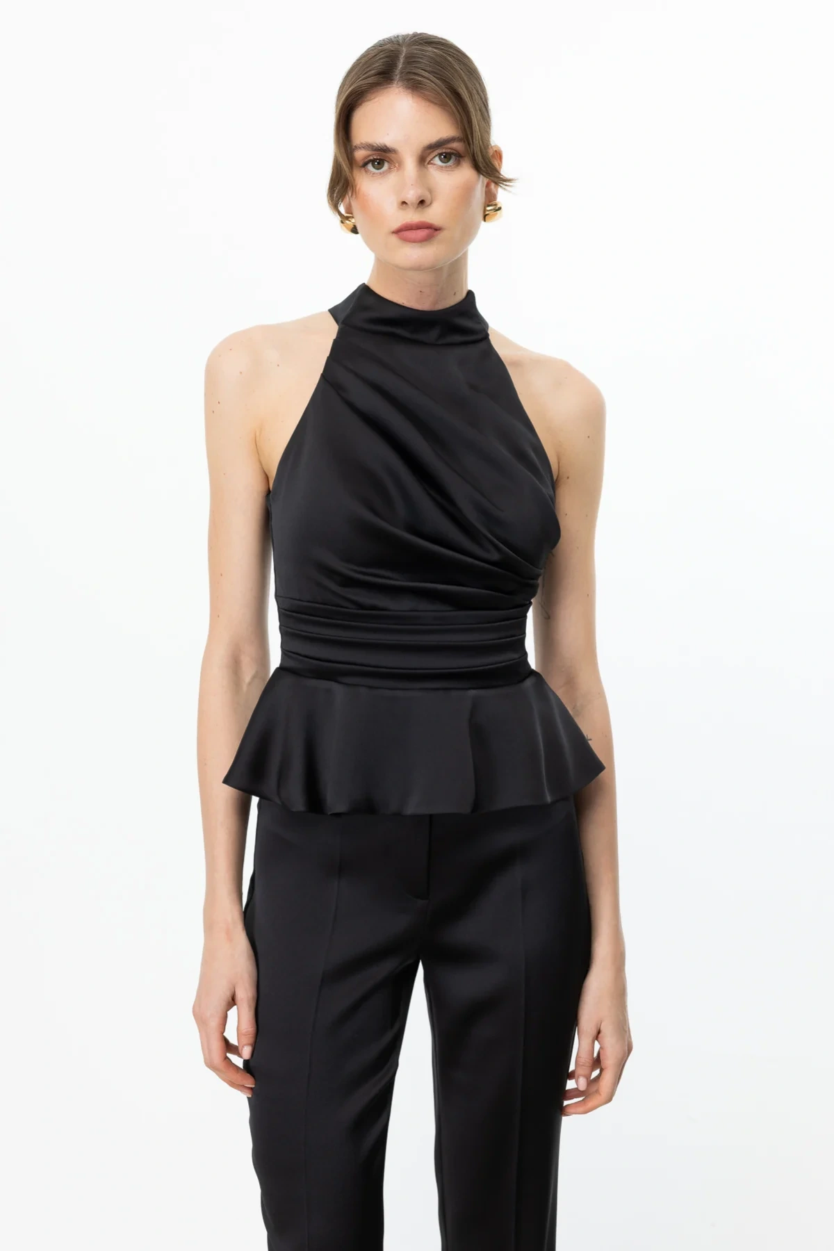 Ekol Halter Yaka Bluz 03334