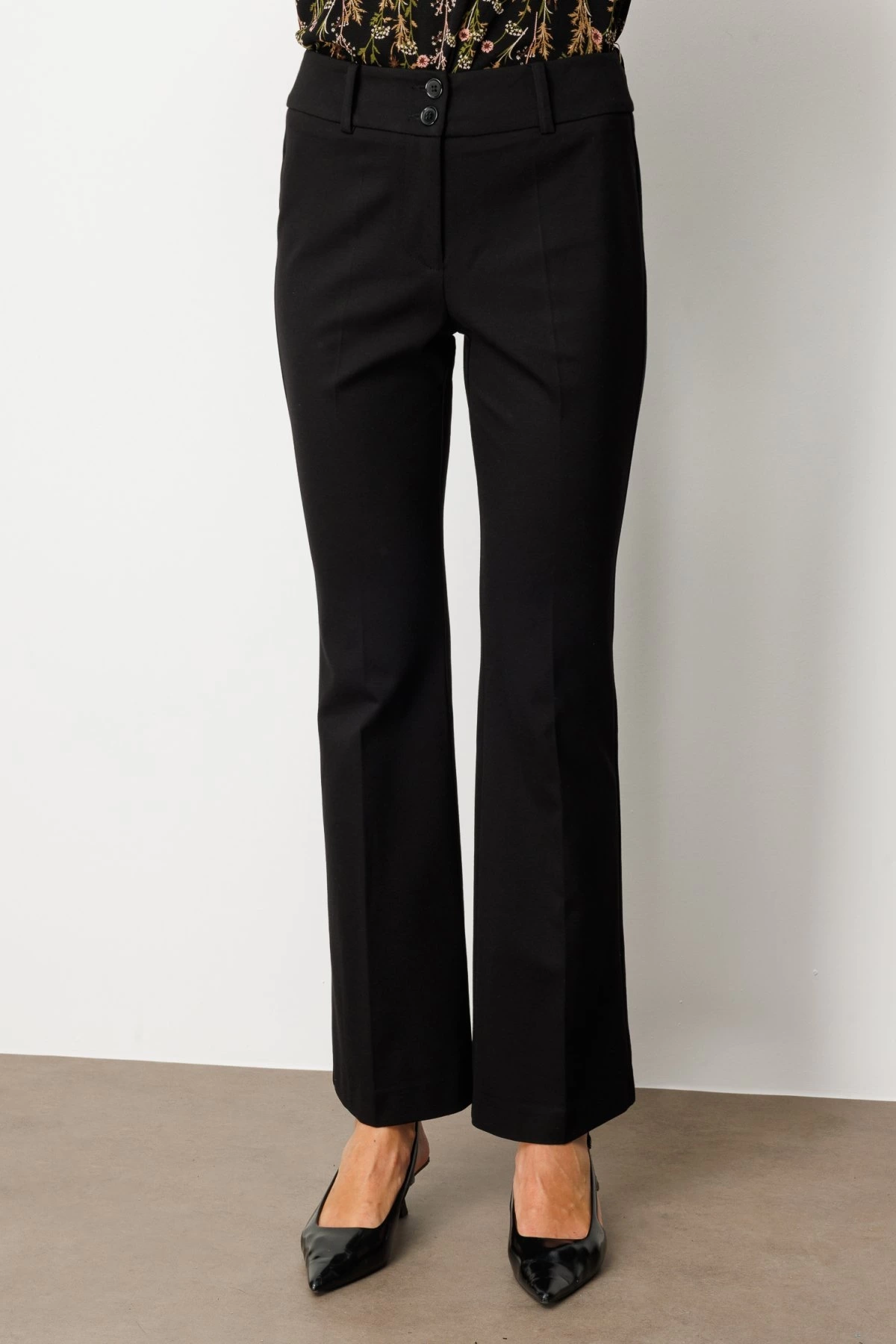 Ekol İspanyol Paça Cepsiz Pantolon 01081