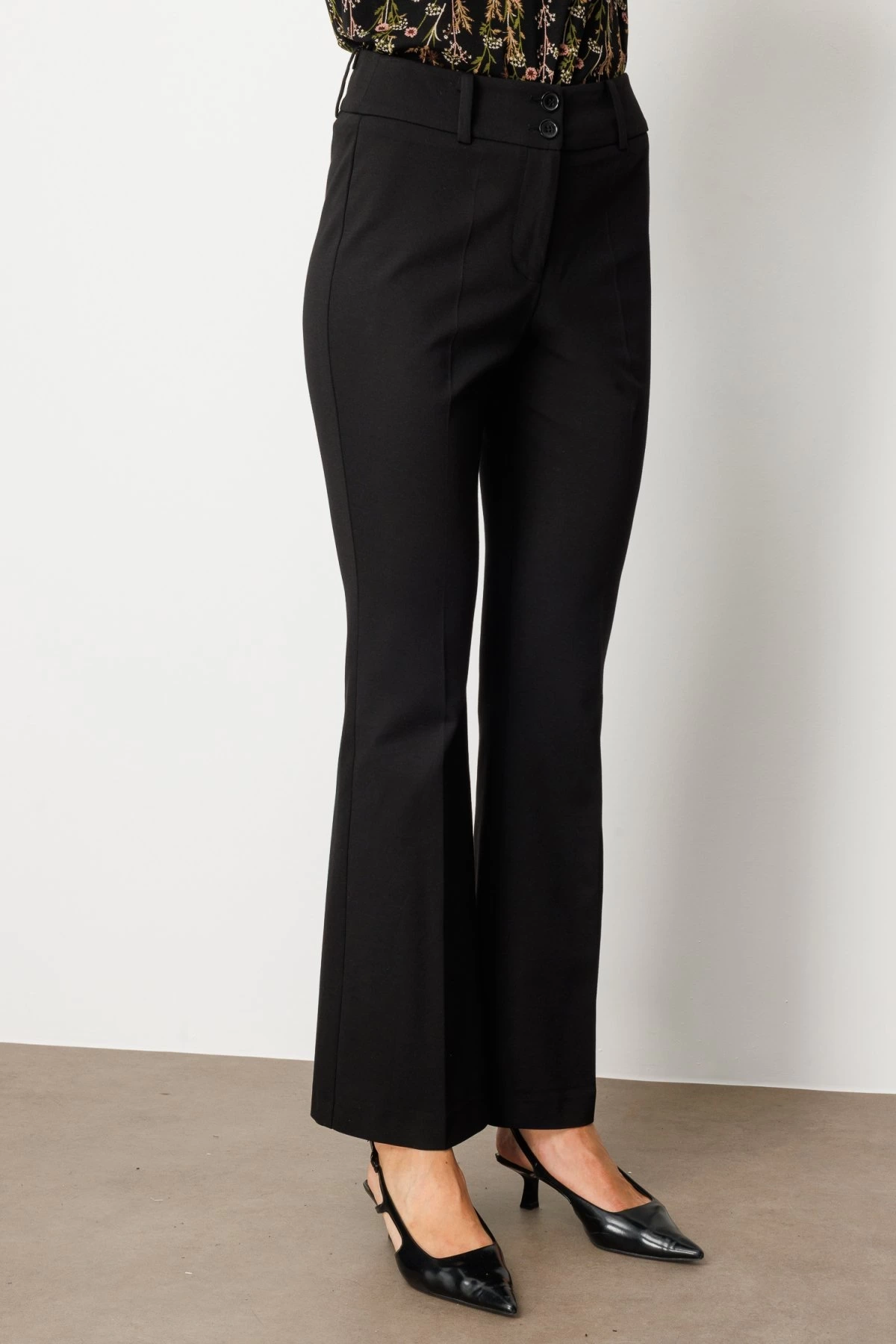 Ekol İspanyol Paça Cepsiz Pantolon 01081