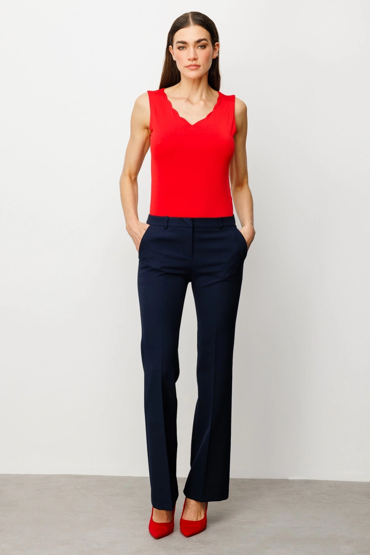 Ekol İspanyol Paça Kumaş Pantolon 02008