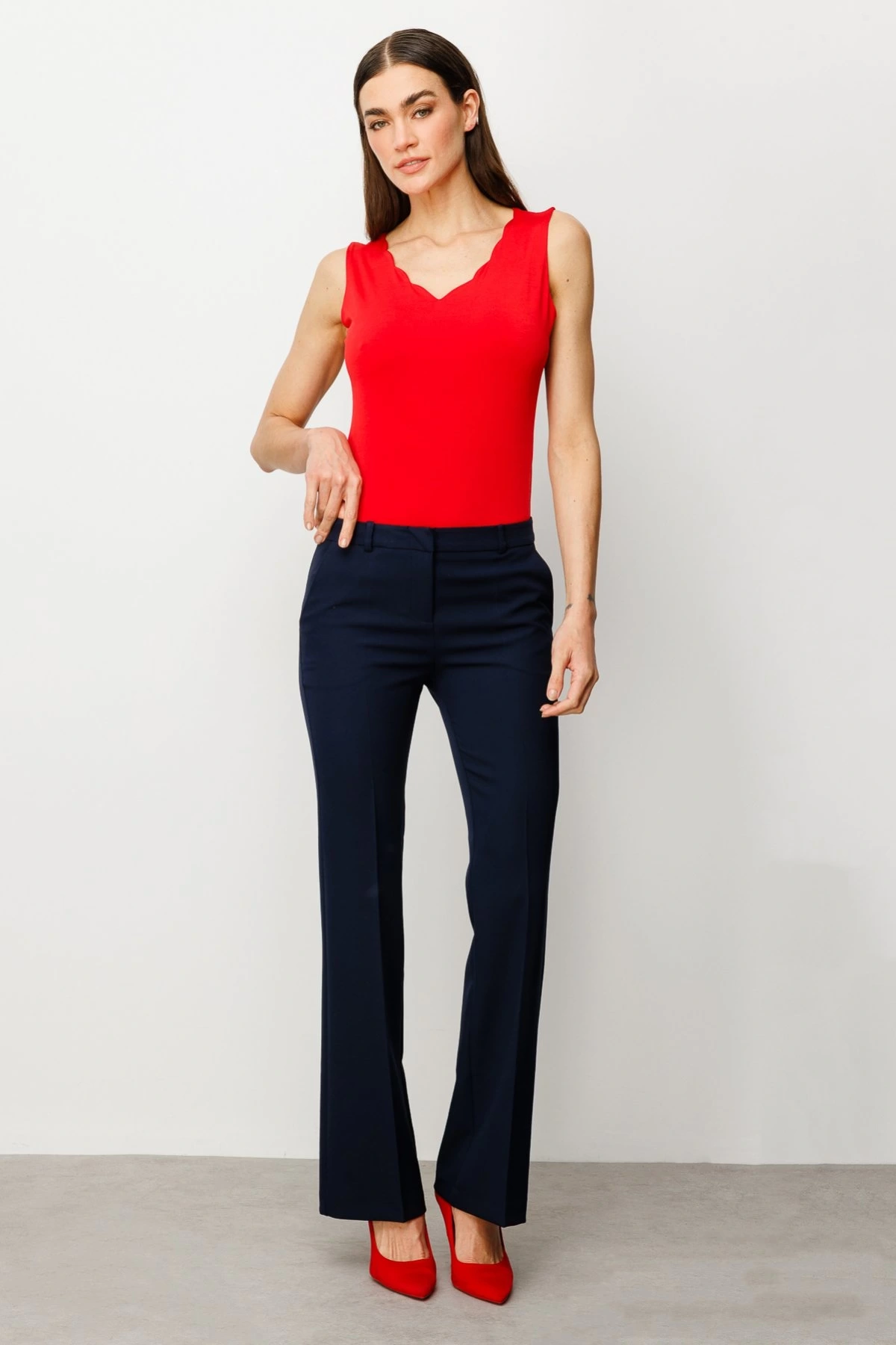 Ekol İspanyol Paça Kumaş Pantolon 02008