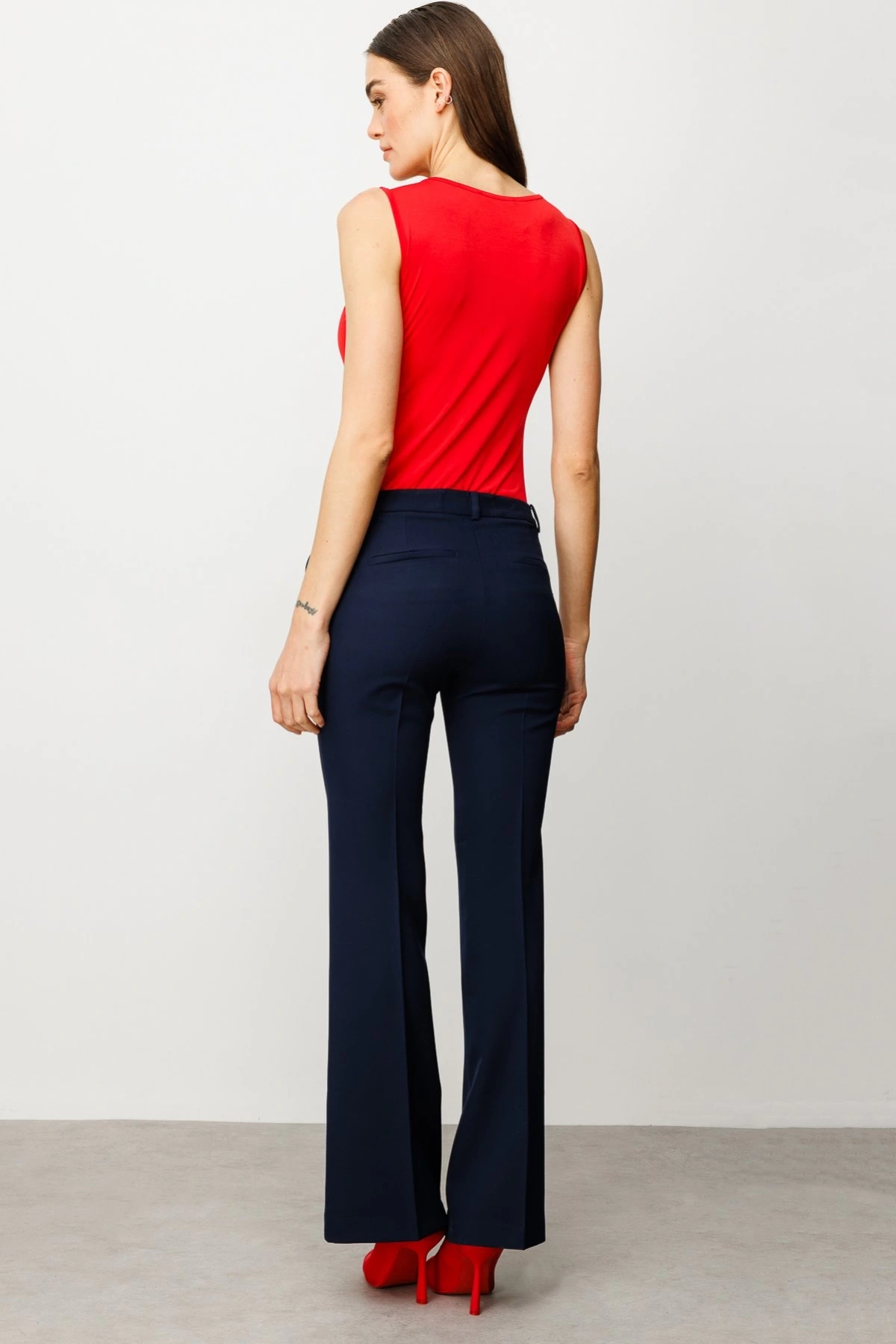 Ekol İspanyol Paça Kumaş Pantolon 02008