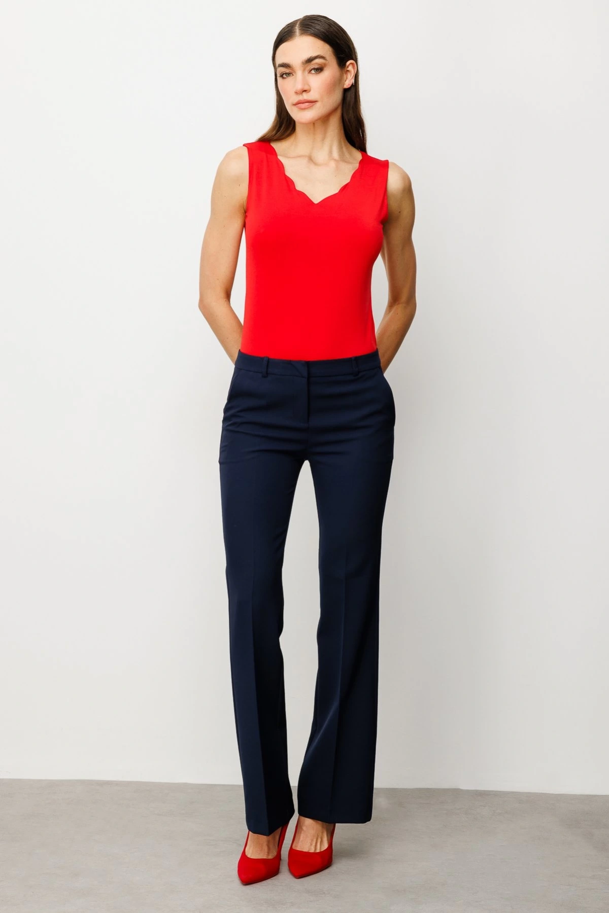 Ekol İspanyol Paça Kumaş Pantolon 02008