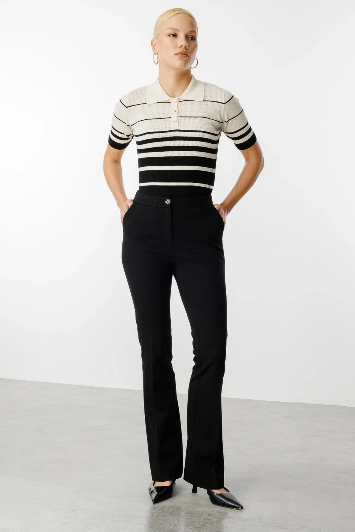 Ekol İspanyol Paça Kumaş Pantolon 02074