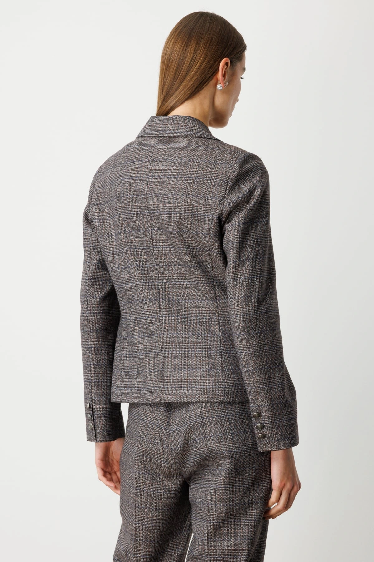 Ekol Kadın Gümüş Düğmeli Antrasit Ceket 05161