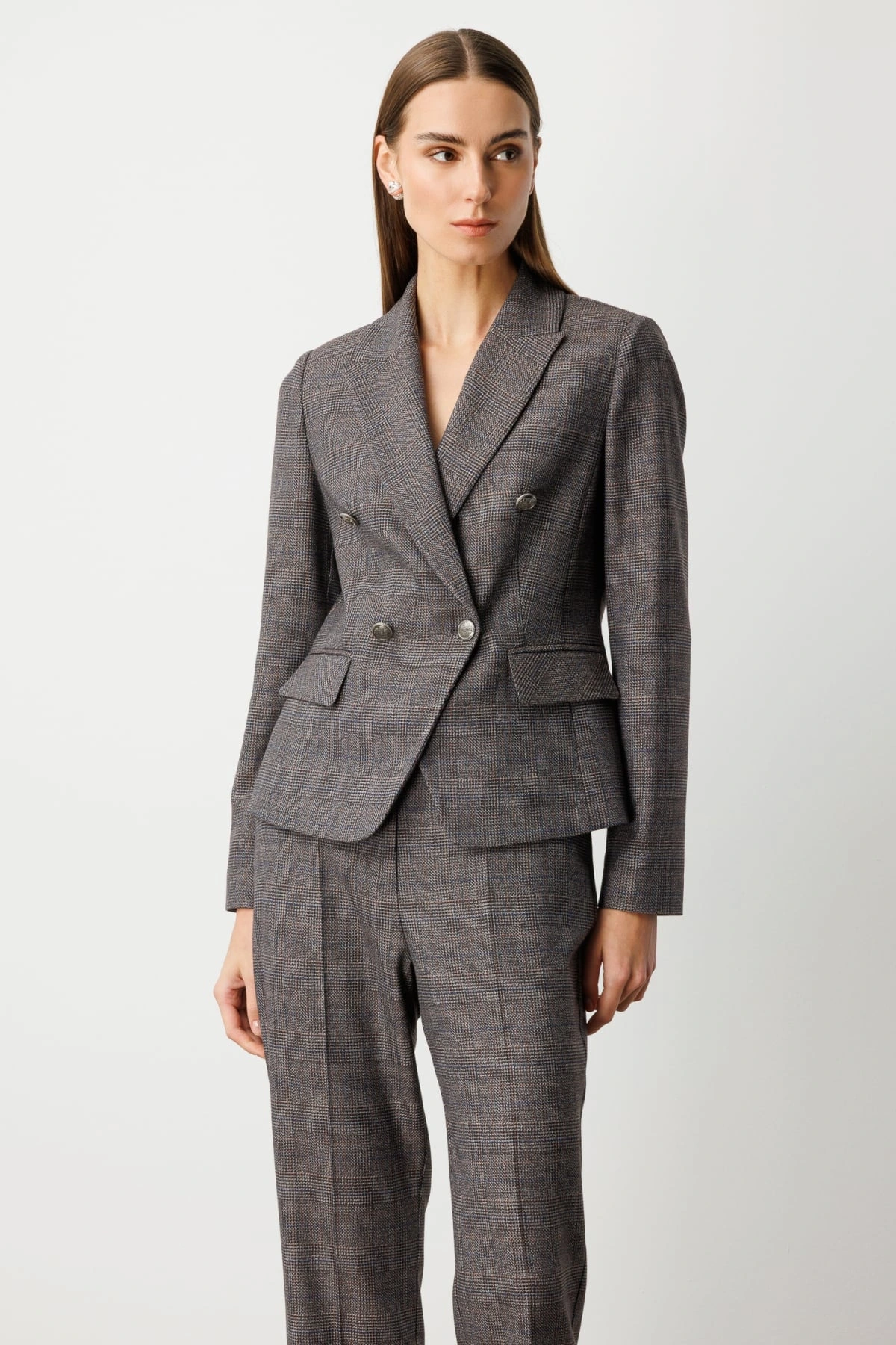 Ekol Kadın Gümüş Düğmeli Antrasit Ceket 05161