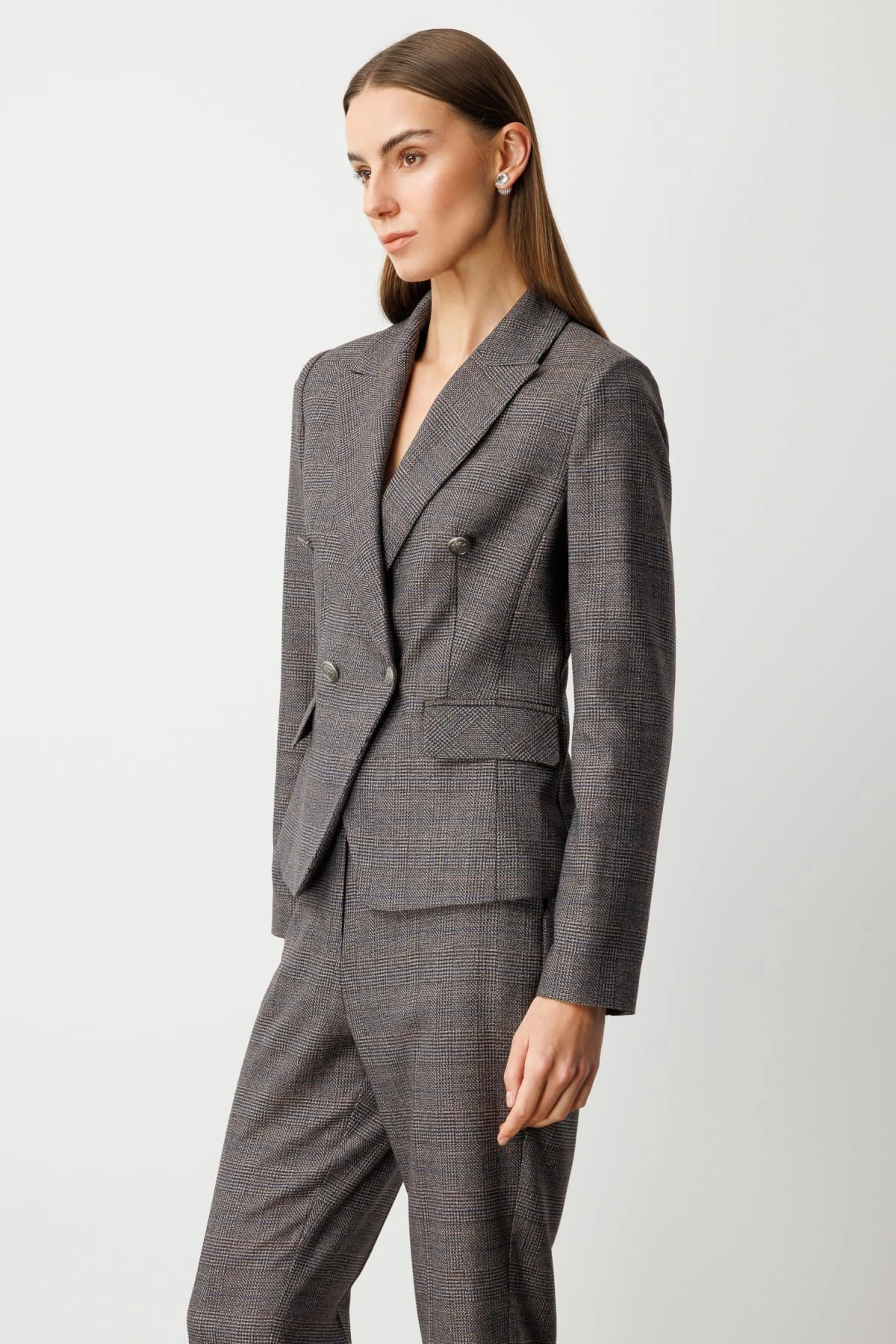 Ekol Kadın Gümüş Düğmeli Antrasit Ceket 05161