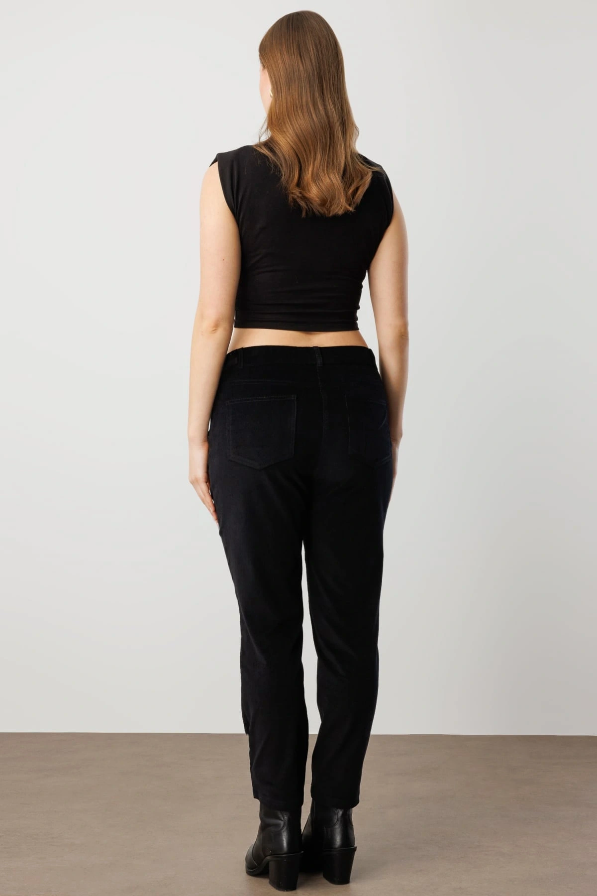 Ekol Kadın Kadife Siyah Pantolon 01051