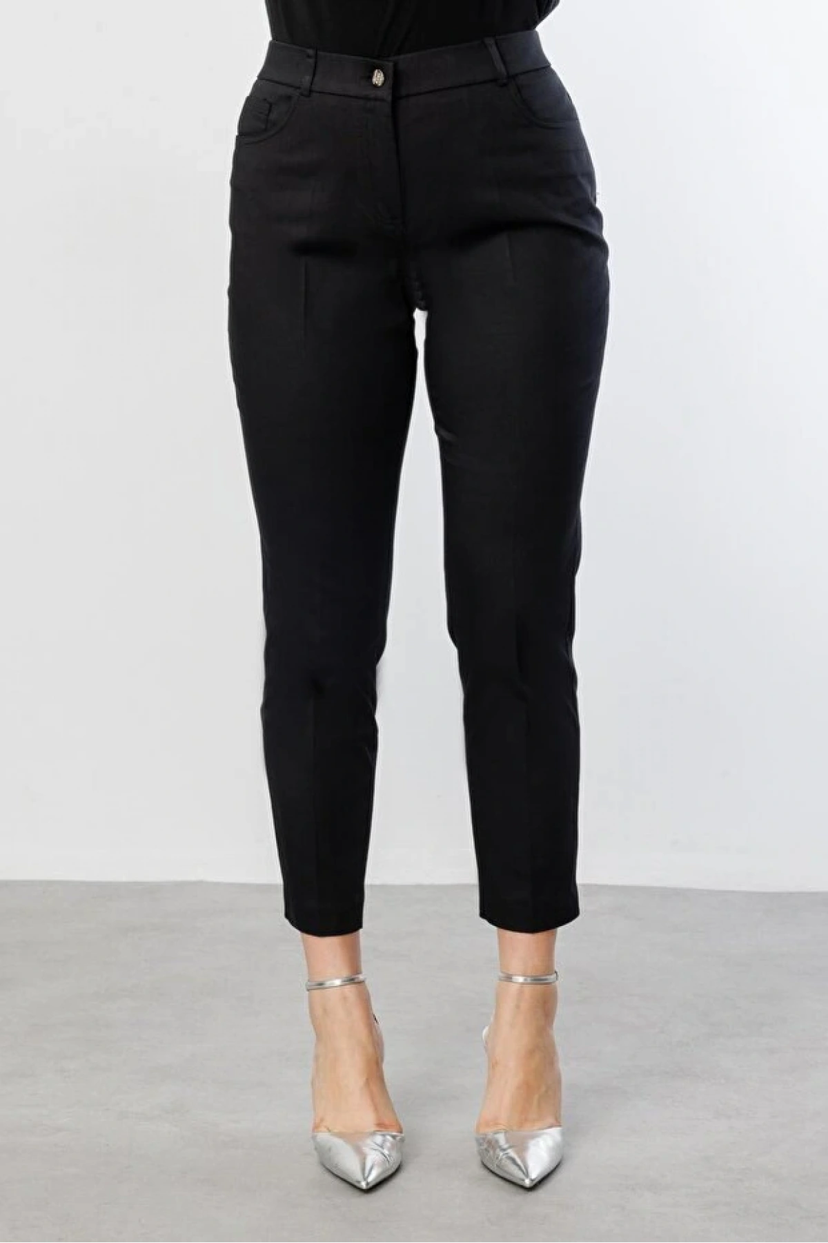 Ekol Kadın Kanvas Siyah Pantolon 02024