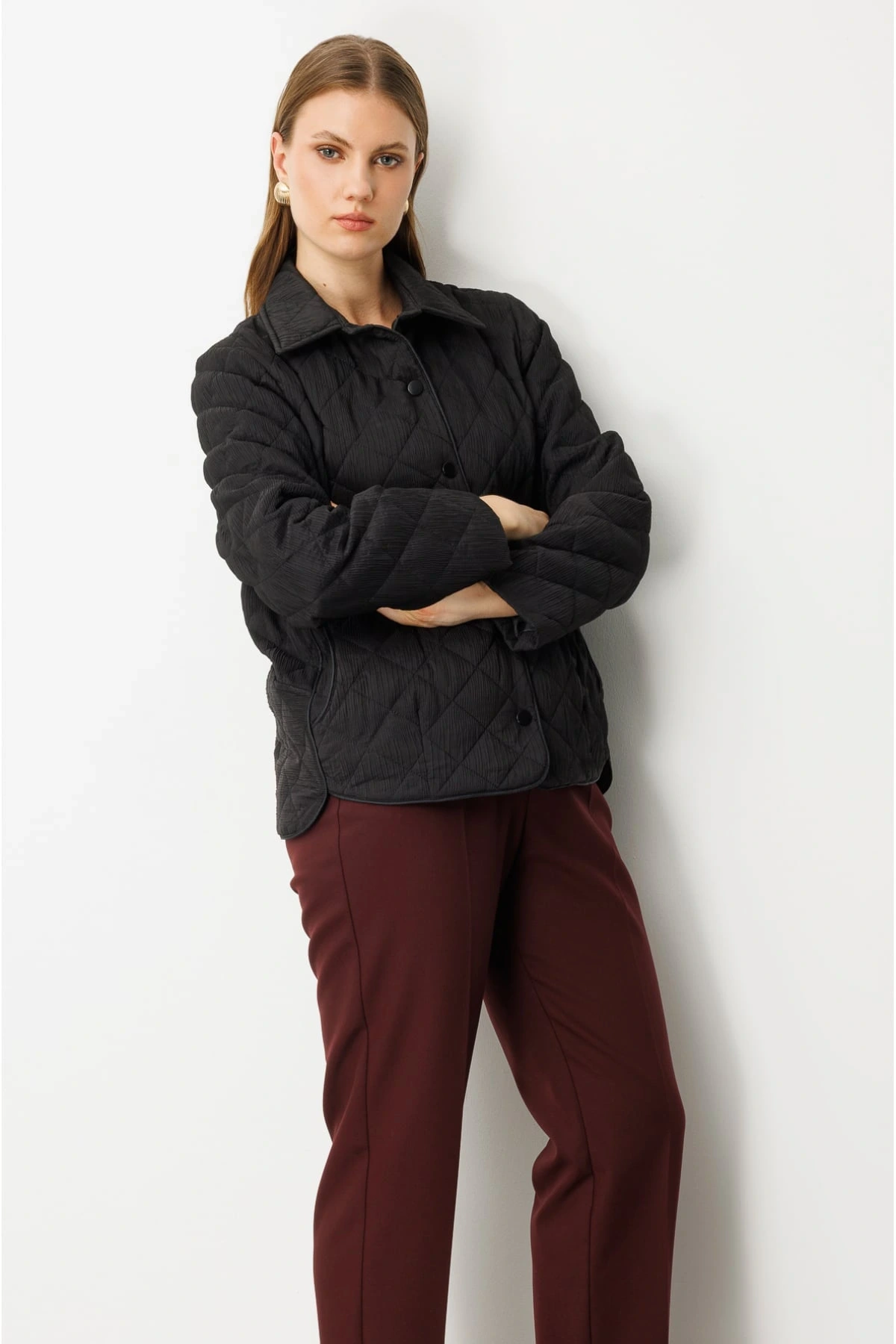 Ekol Kadın Kapitone Siyah Mont 06801