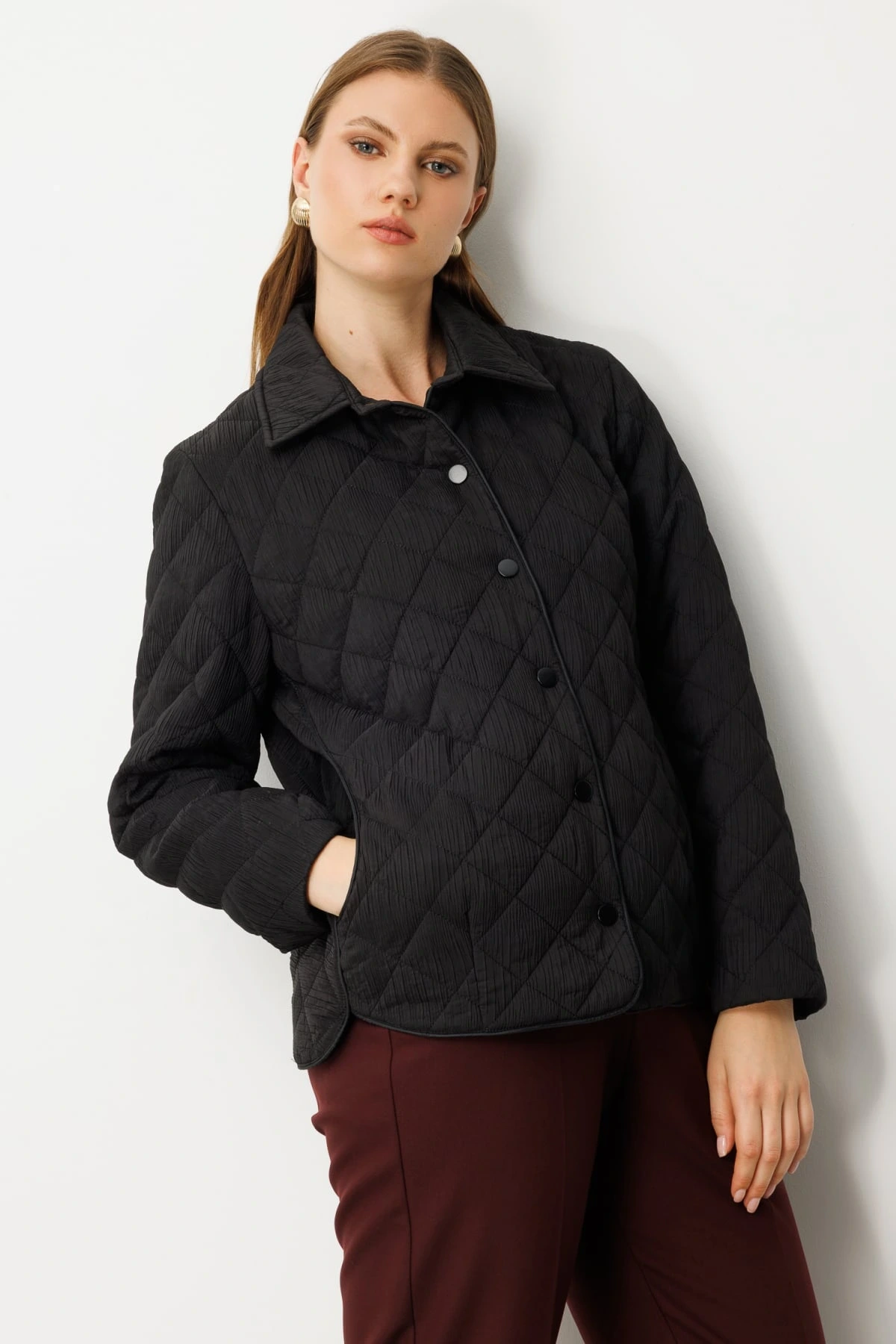 Ekol Kadın Kapitone Siyah Mont 06801