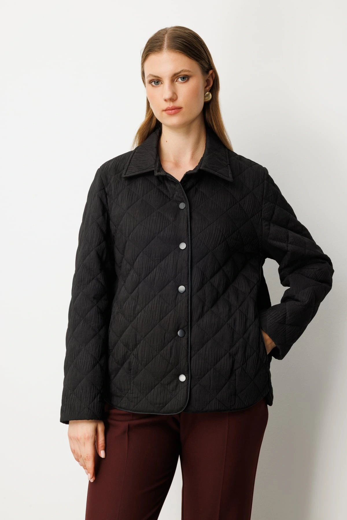 Ekol Kadın Kapitone Siyah Mont 06801