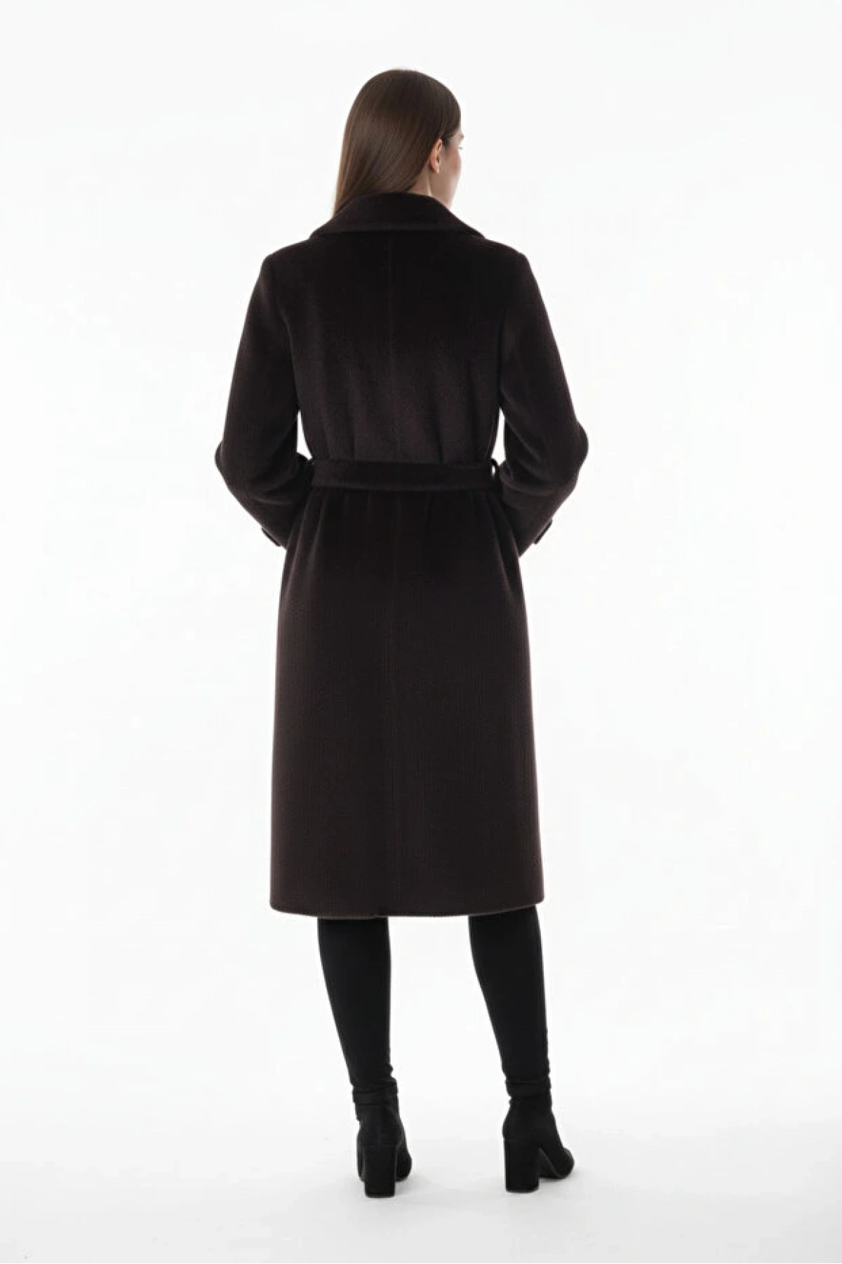 Ekol Kadın Siyah Peluş Manto 06033