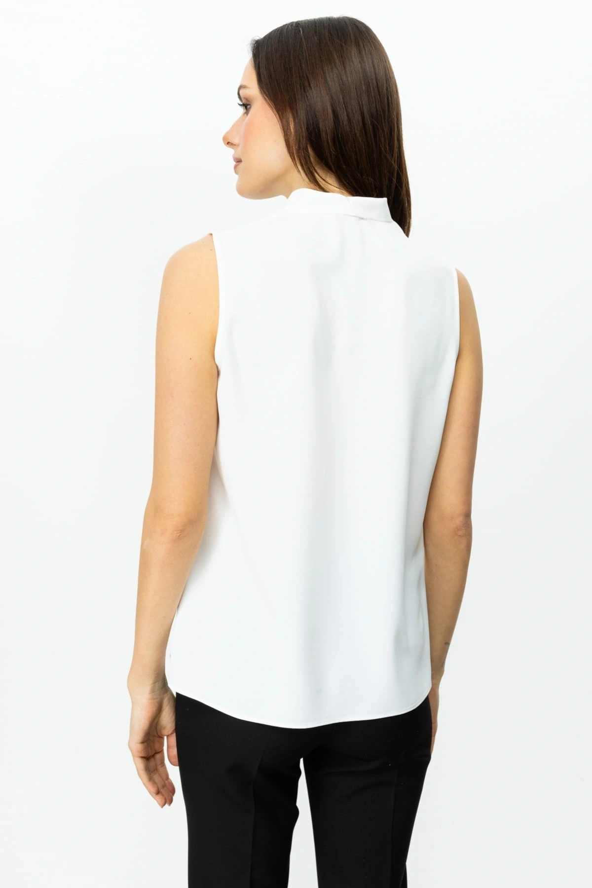 Ekol Kadın V Yaka Ekru Bluz 03062