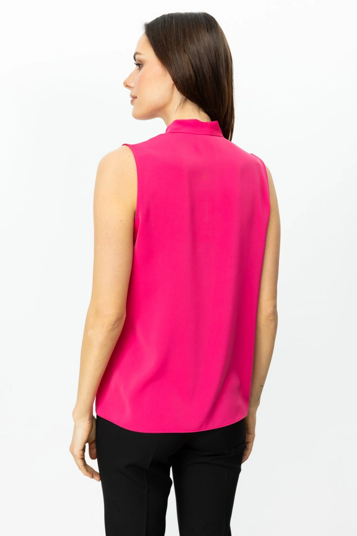 Ekol Kadın V Yaka Pembe Bluz 03062