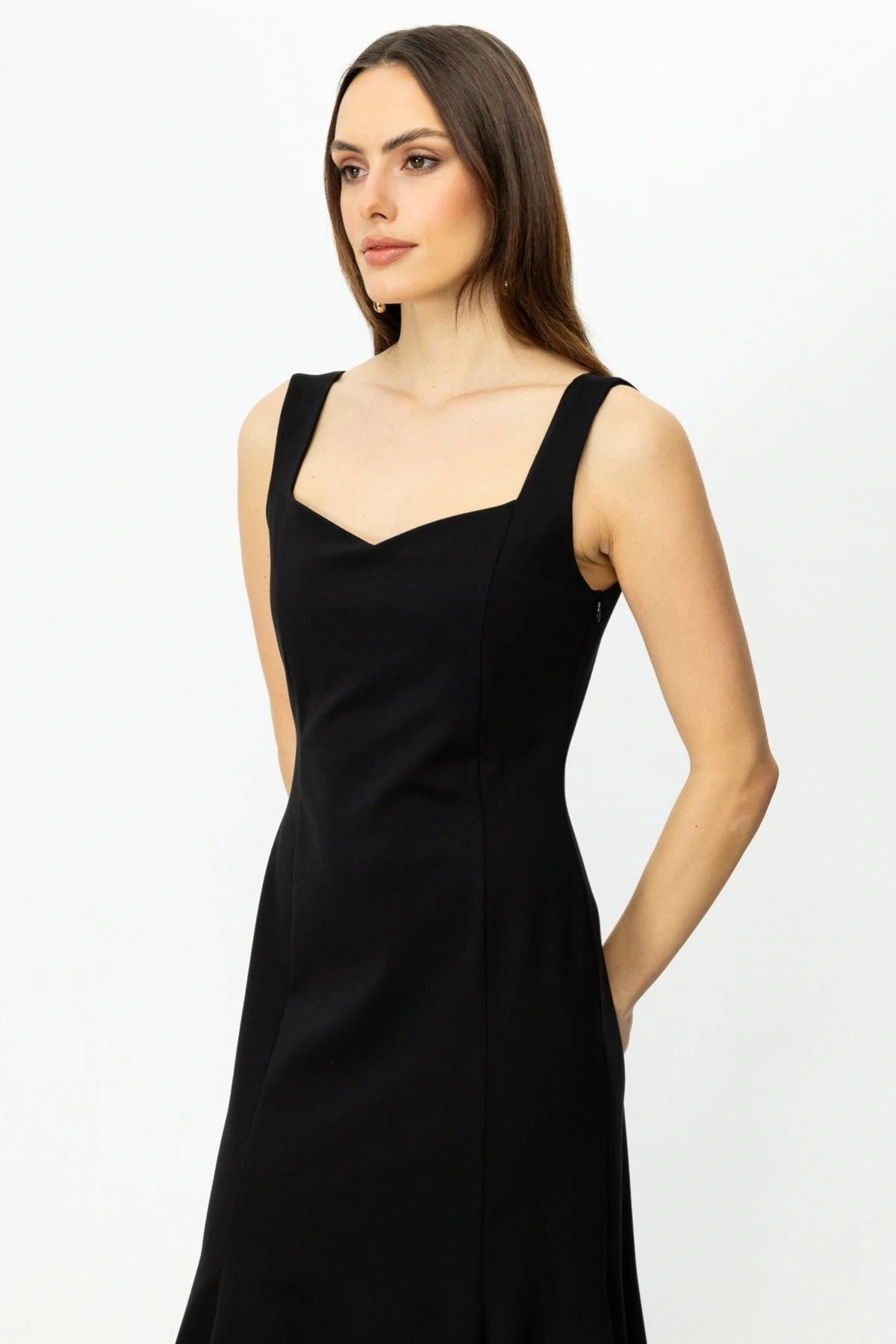 Ekol Kalın Askılı Uuzun Elbise 05052