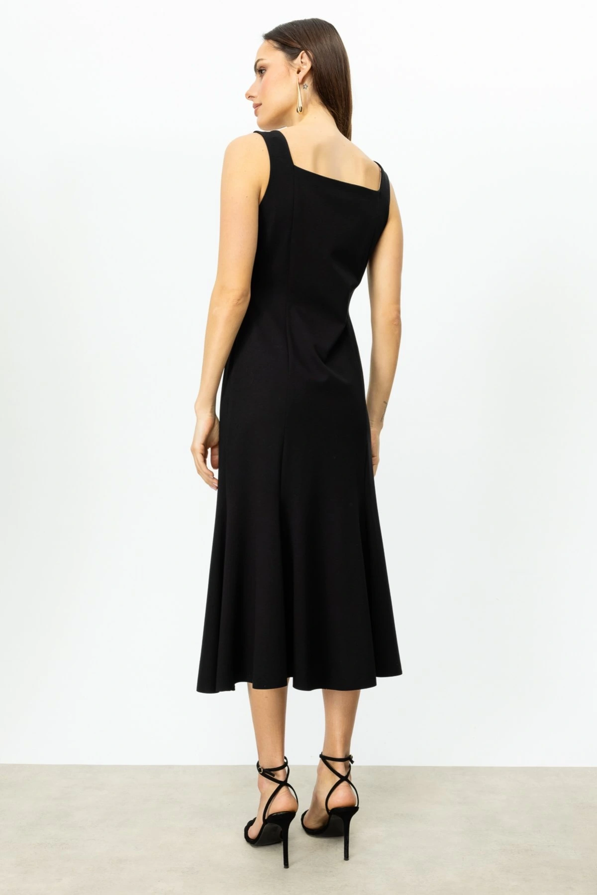 Ekol Kalın Askılı Uuzun Elbise 05052