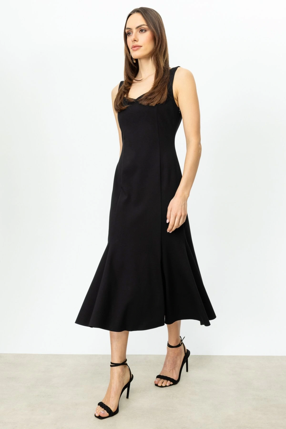 Ekol Kalın Askılı Uuzun Elbise 05052