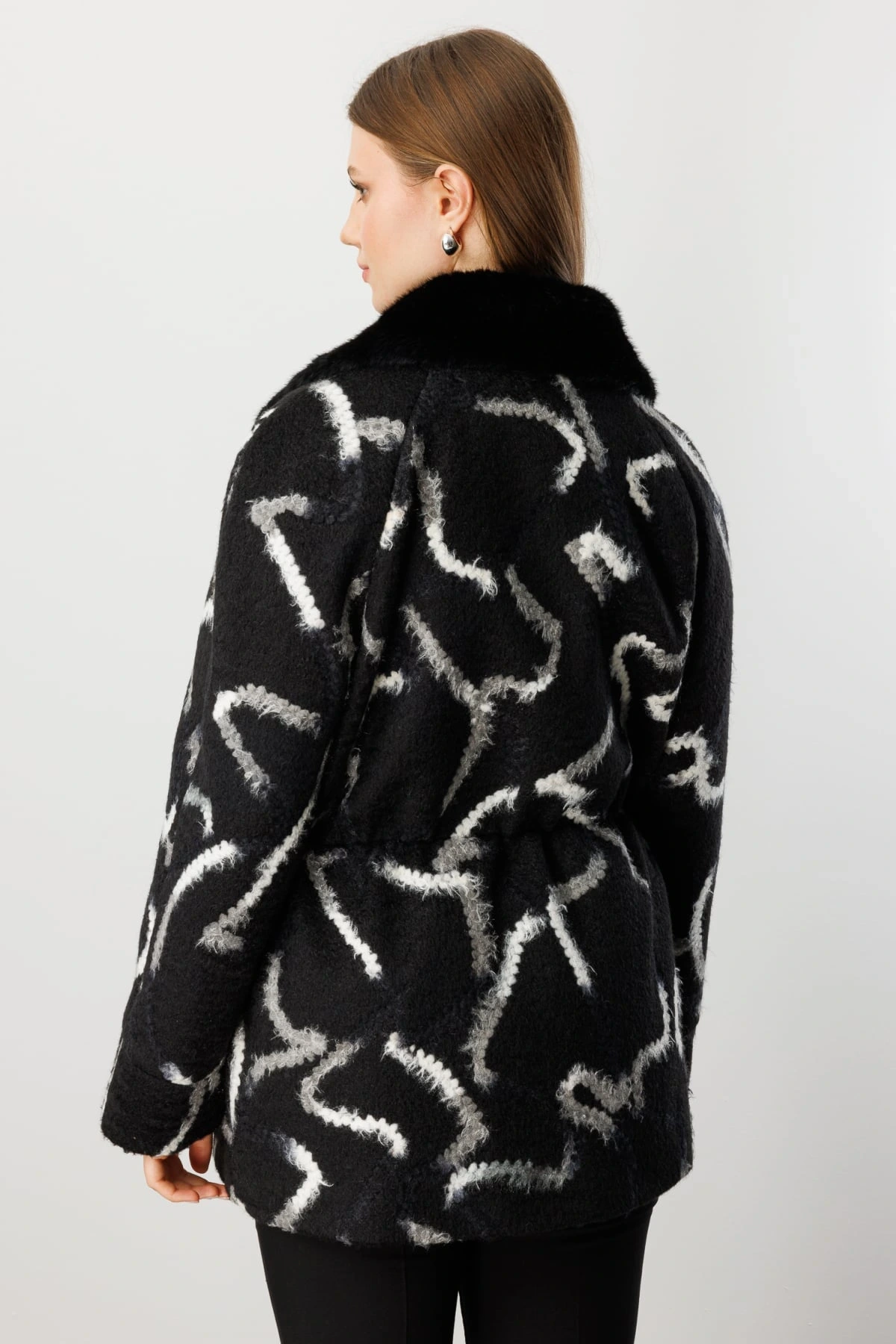 Ekol Kapak Cepli Desenli Siyah Kaban 06301