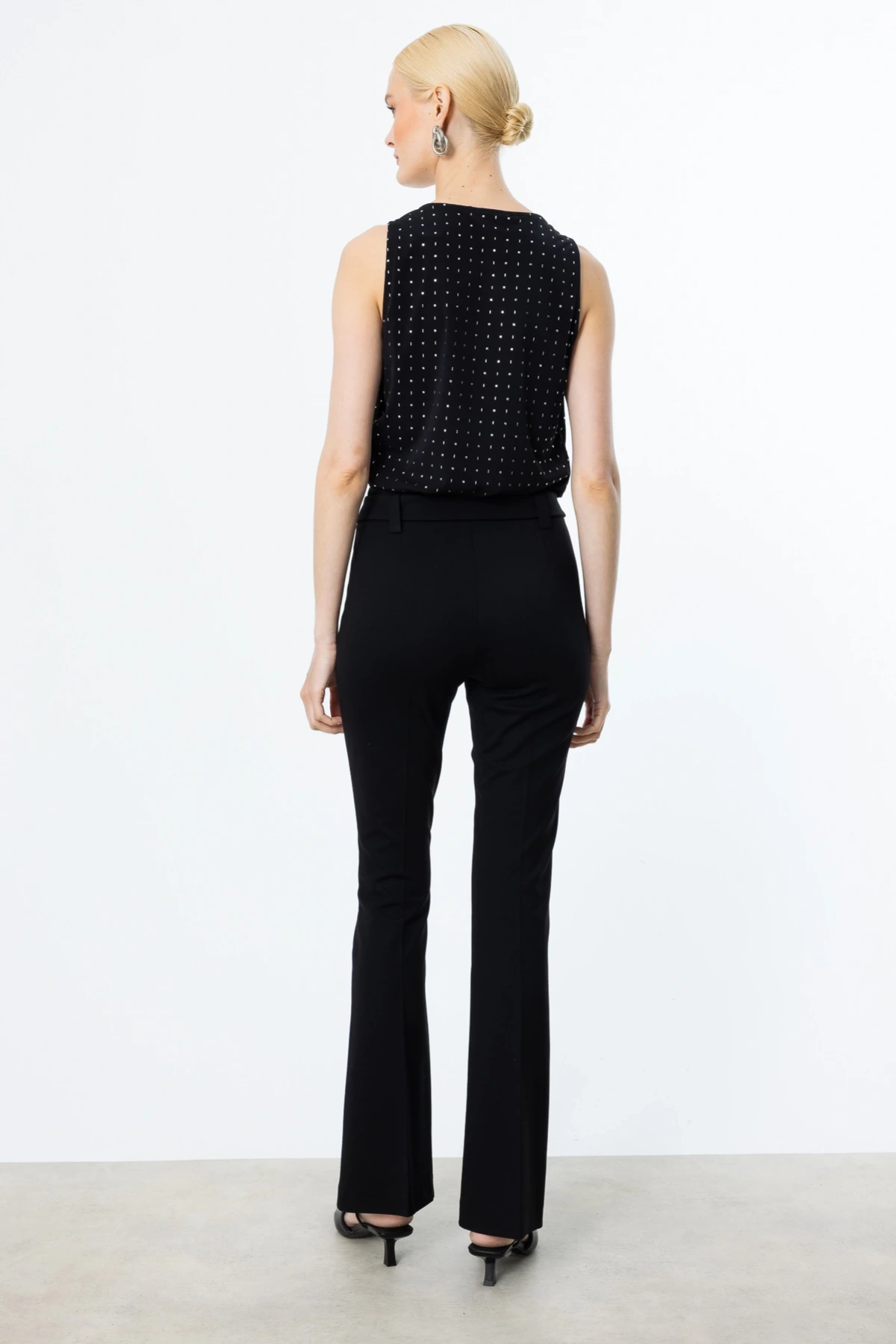 Ekol Kemerli İspanyol Paça Pantolon 02080