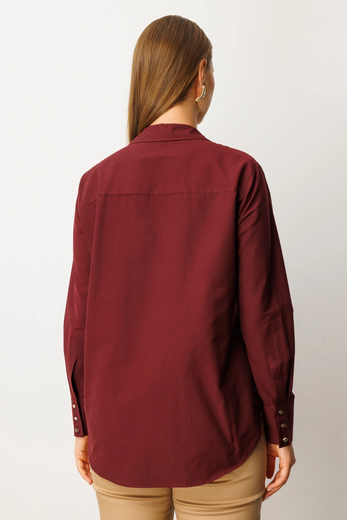 Ekol Önü Düğmeli Polo Yaka Gömlek 03549